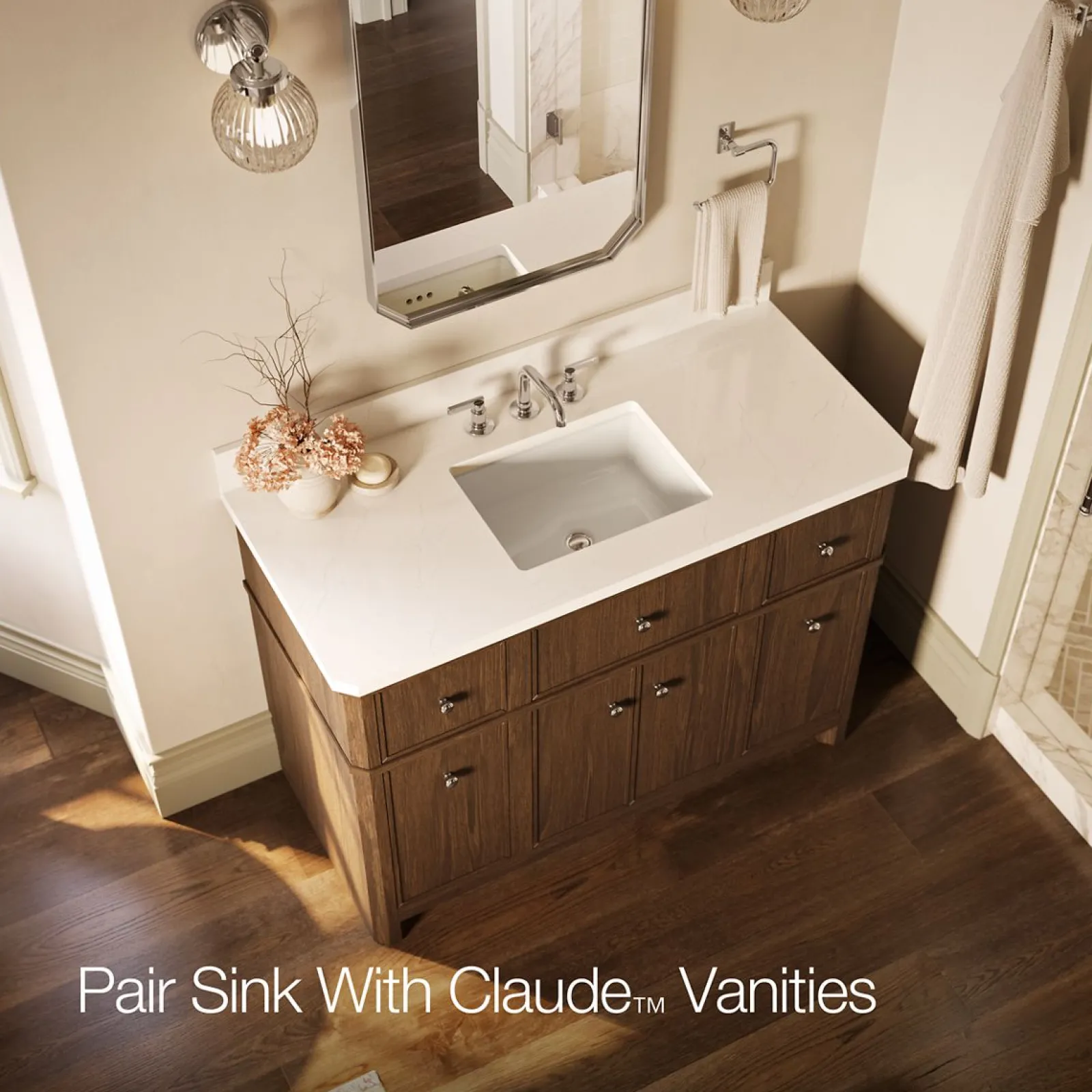 19-13/16" rectangular undermount bathroom sink^Kohler Clearance
