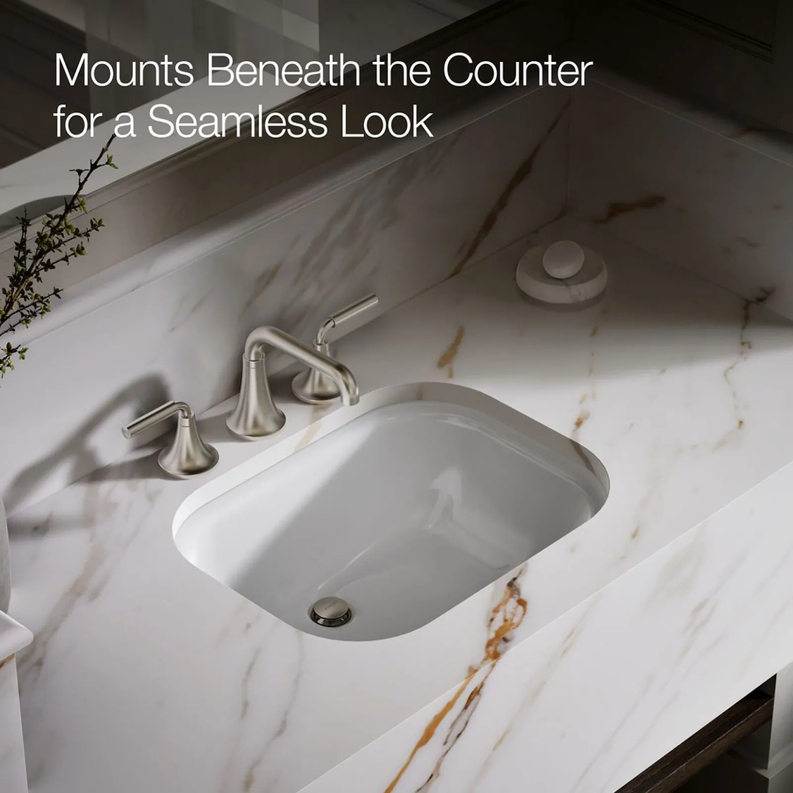 20" rectangular undermount bathroom sink^Kohler New