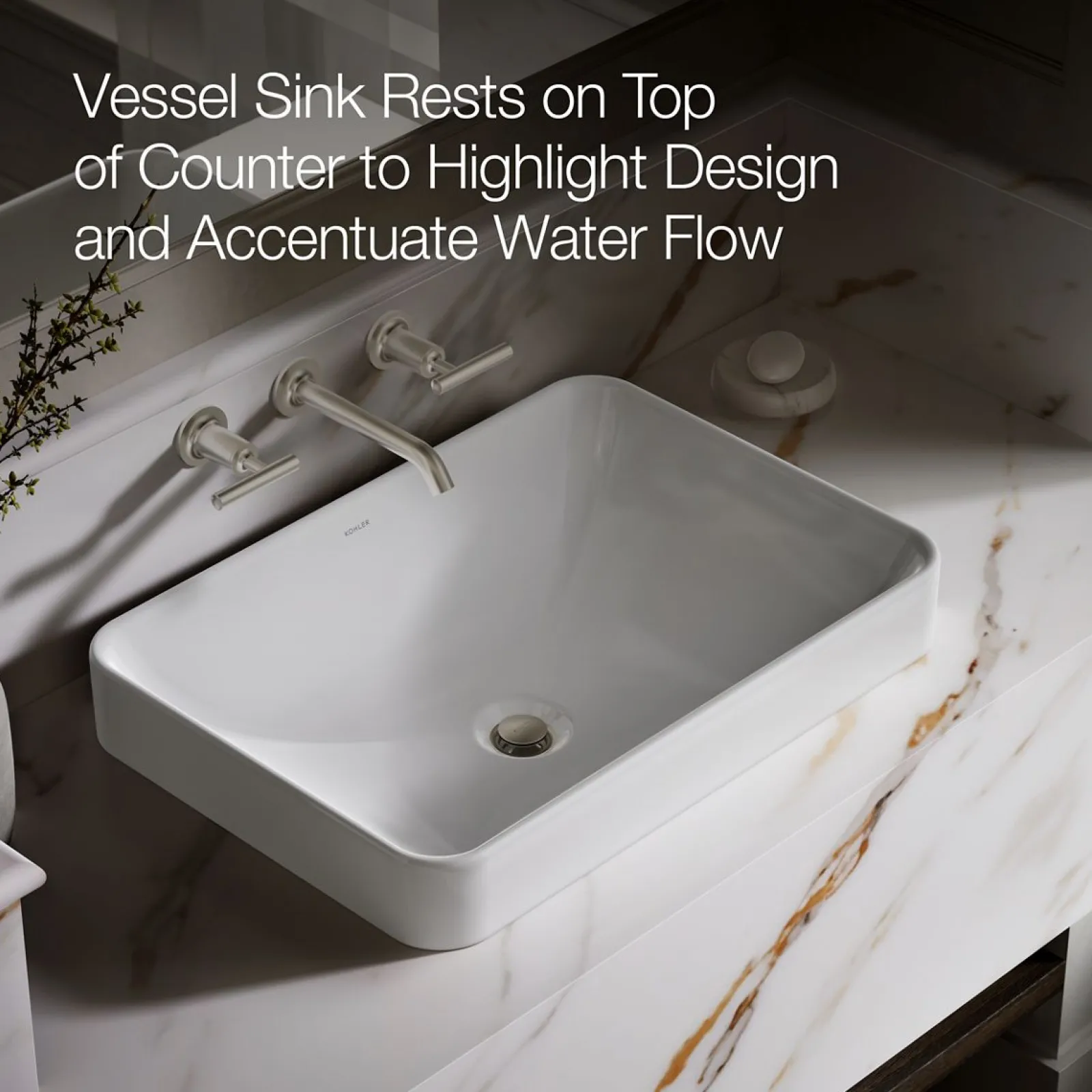 22-3/4" rectangular vessel bathroom sink^Kohler New