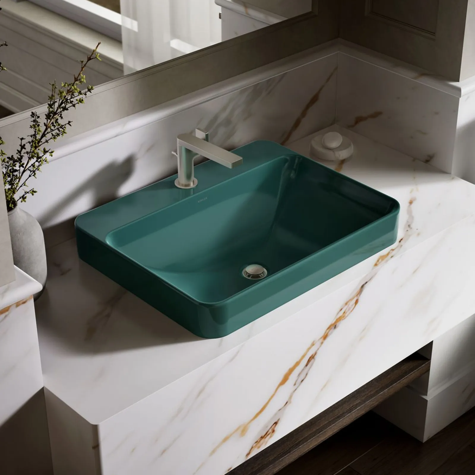 23" rectangular vessel bathroom sink^Kohler Hot