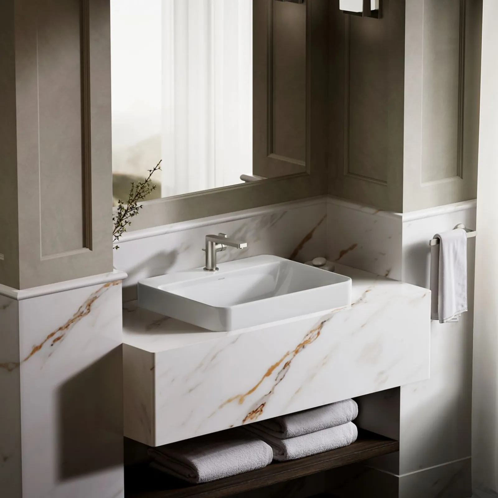 23" rectangular vessel bathroom sink^Kohler Hot