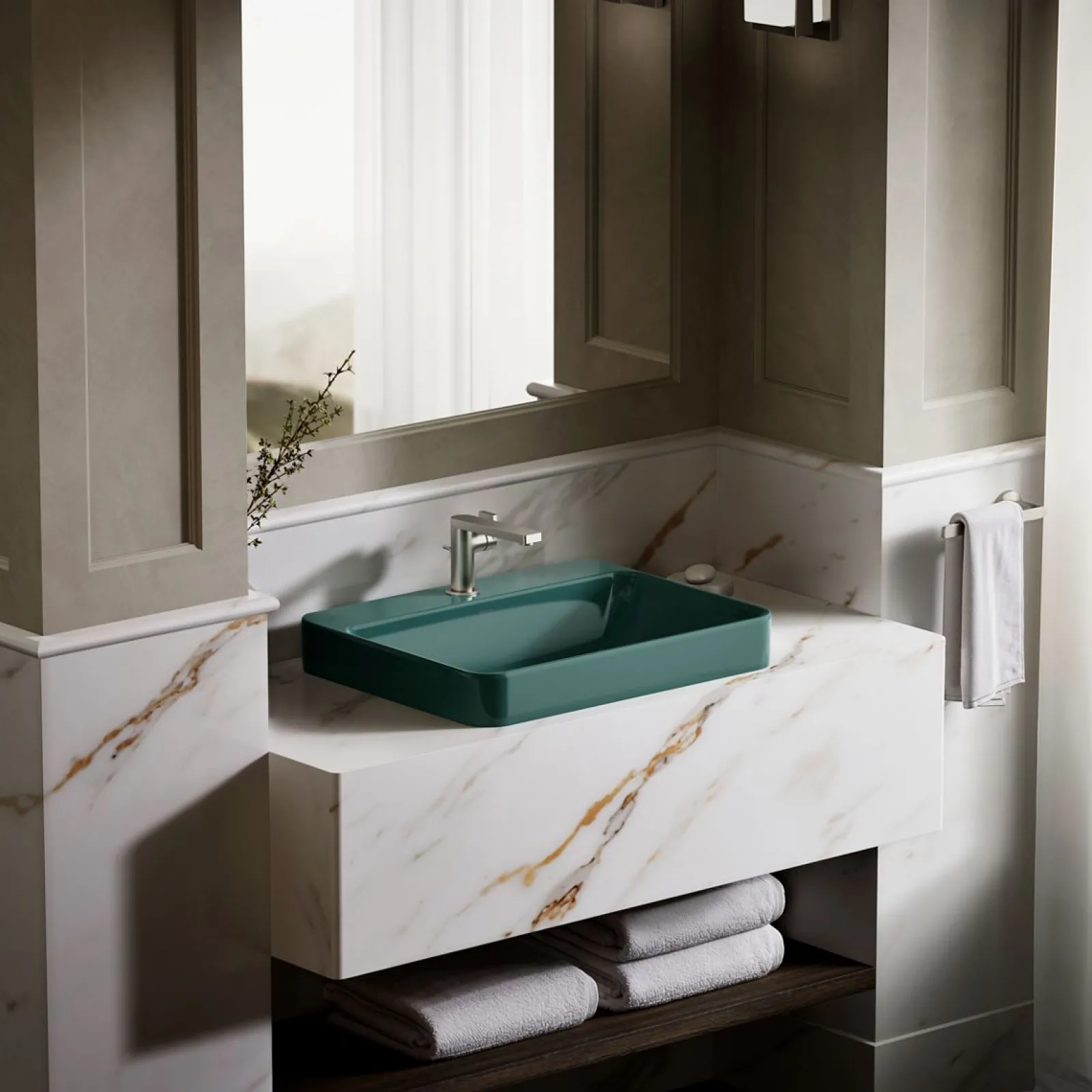 23" rectangular vessel bathroom sink^Kohler Hot