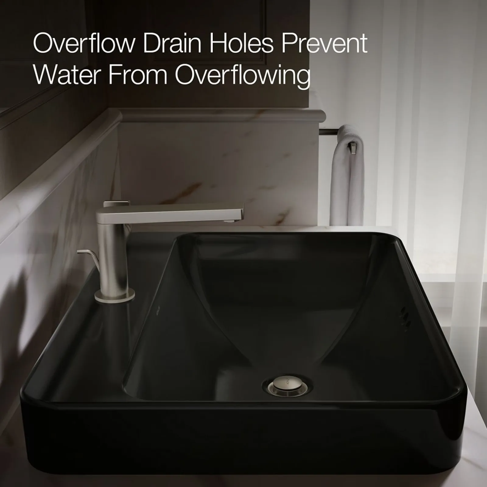 23" rectangular vessel bathroom sink^Kohler Hot