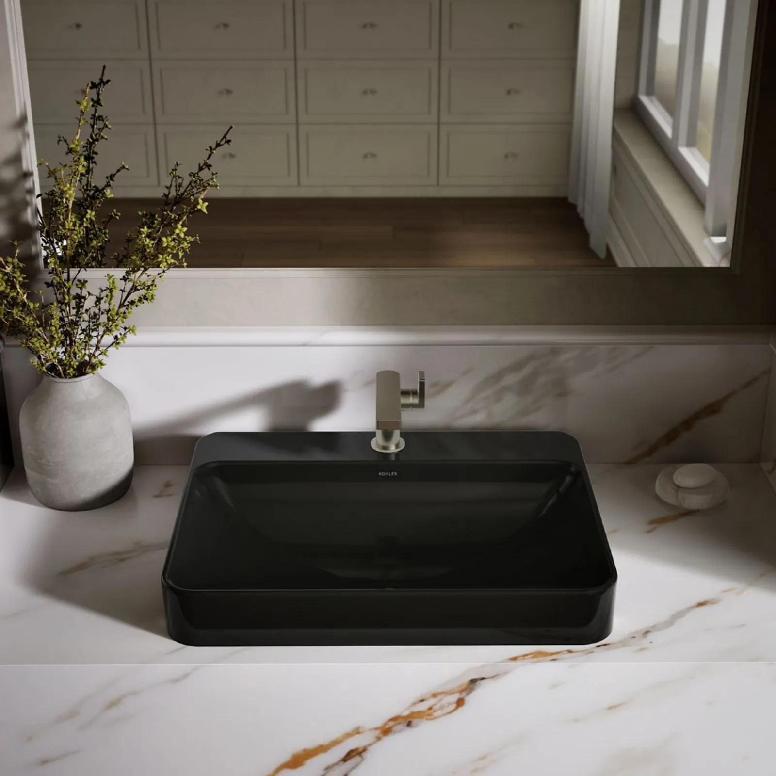 23" rectangular vessel bathroom sink^Kohler Hot