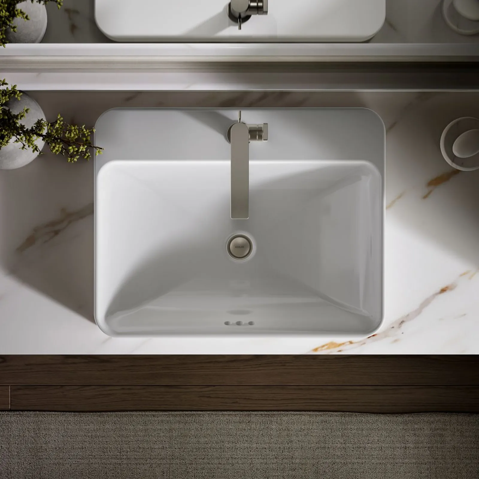 23" rectangular vessel bathroom sink^Kohler Hot