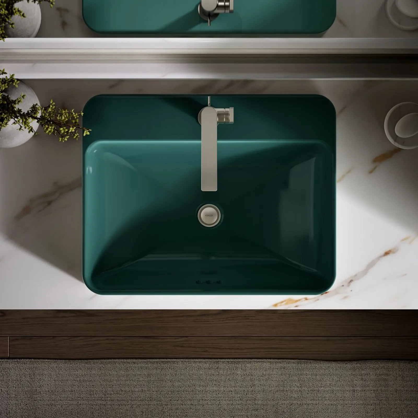 23" rectangular vessel bathroom sink^Kohler Hot