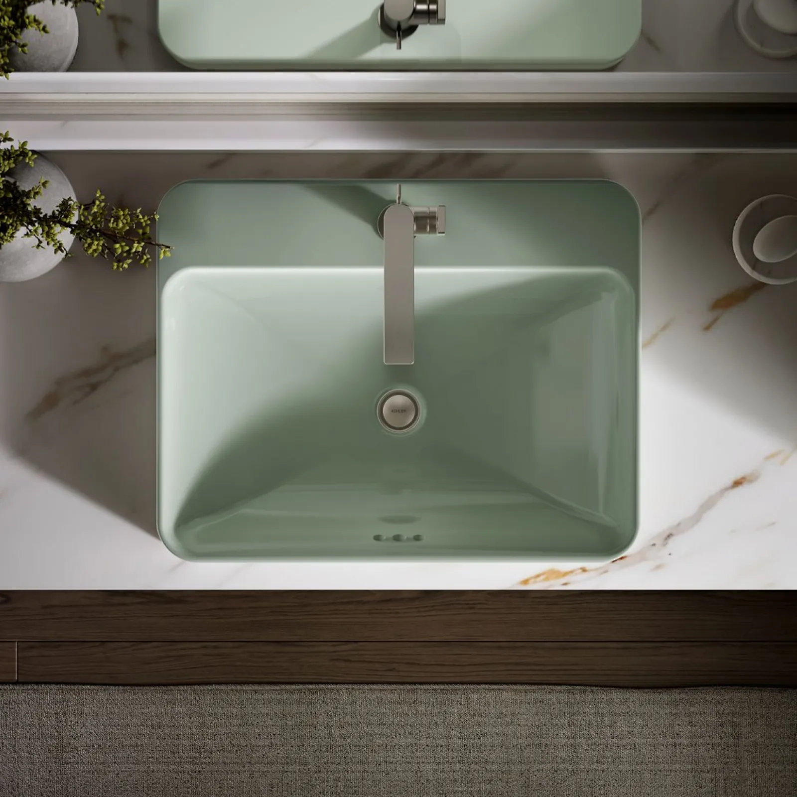 23" rectangular vessel bathroom sink^Kohler Hot