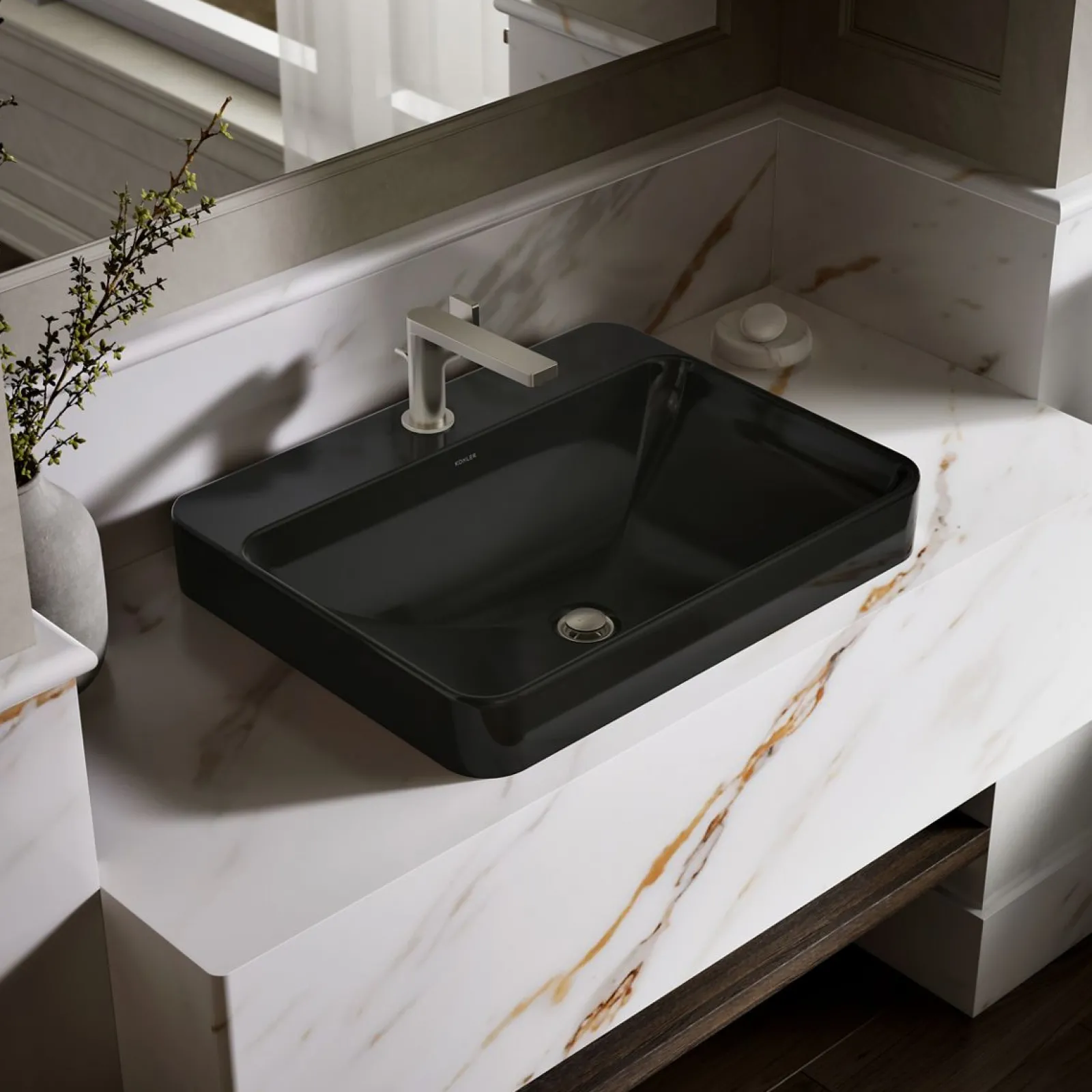 23" rectangular vessel bathroom sink^Kohler Hot