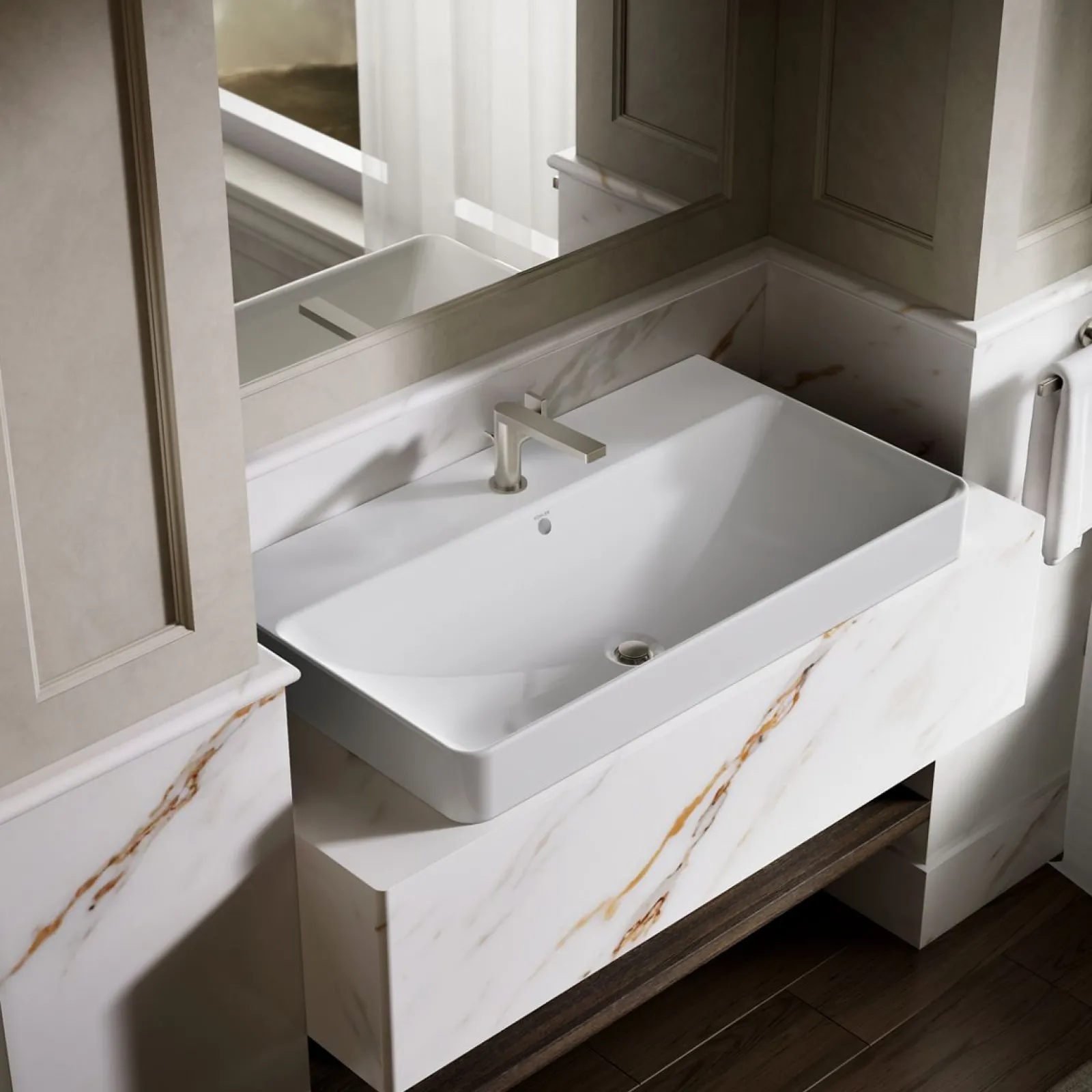 35-1/2" rectangular vessel bathroom sink^Kohler Online