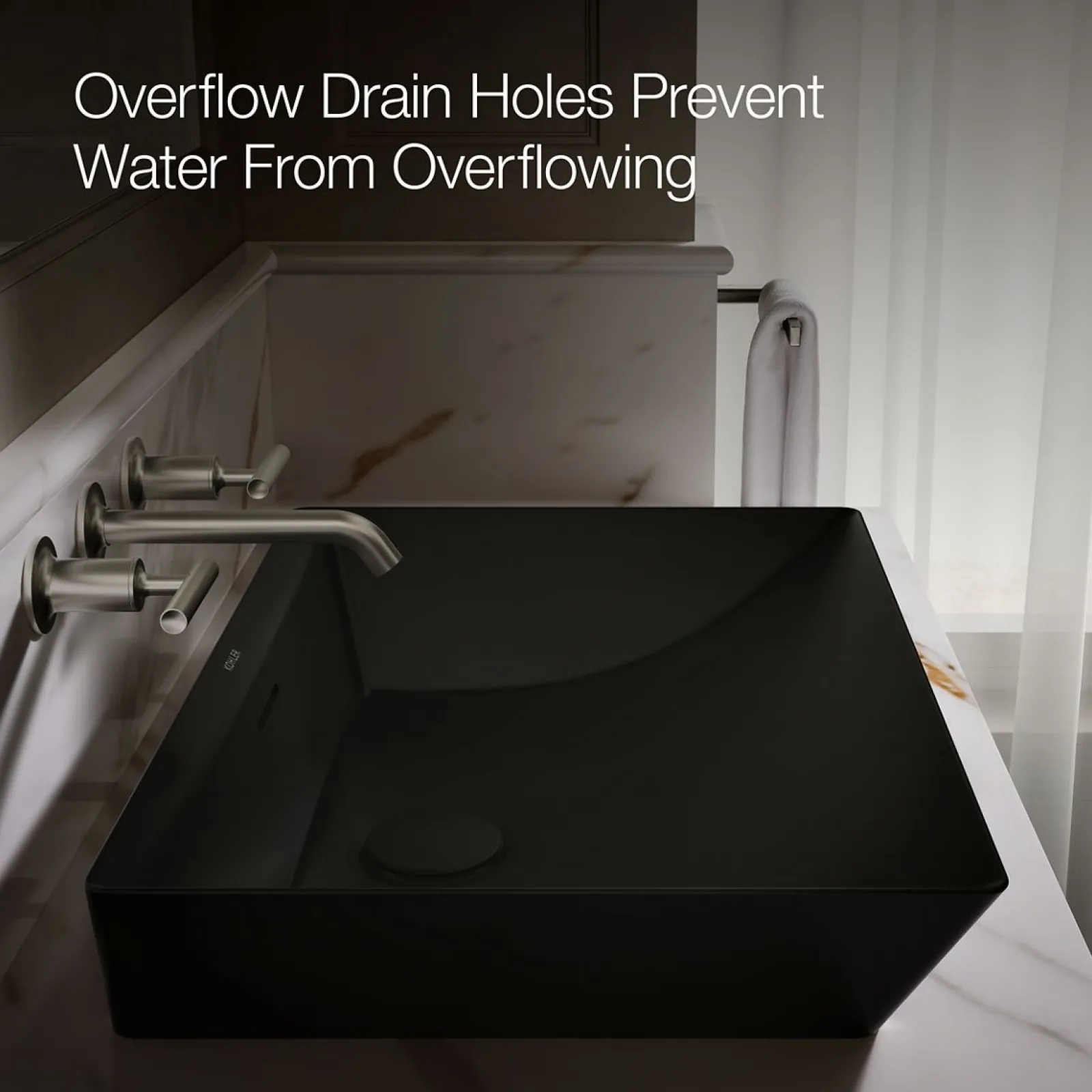 23" rectangular vessel bathroom sink^Kohler