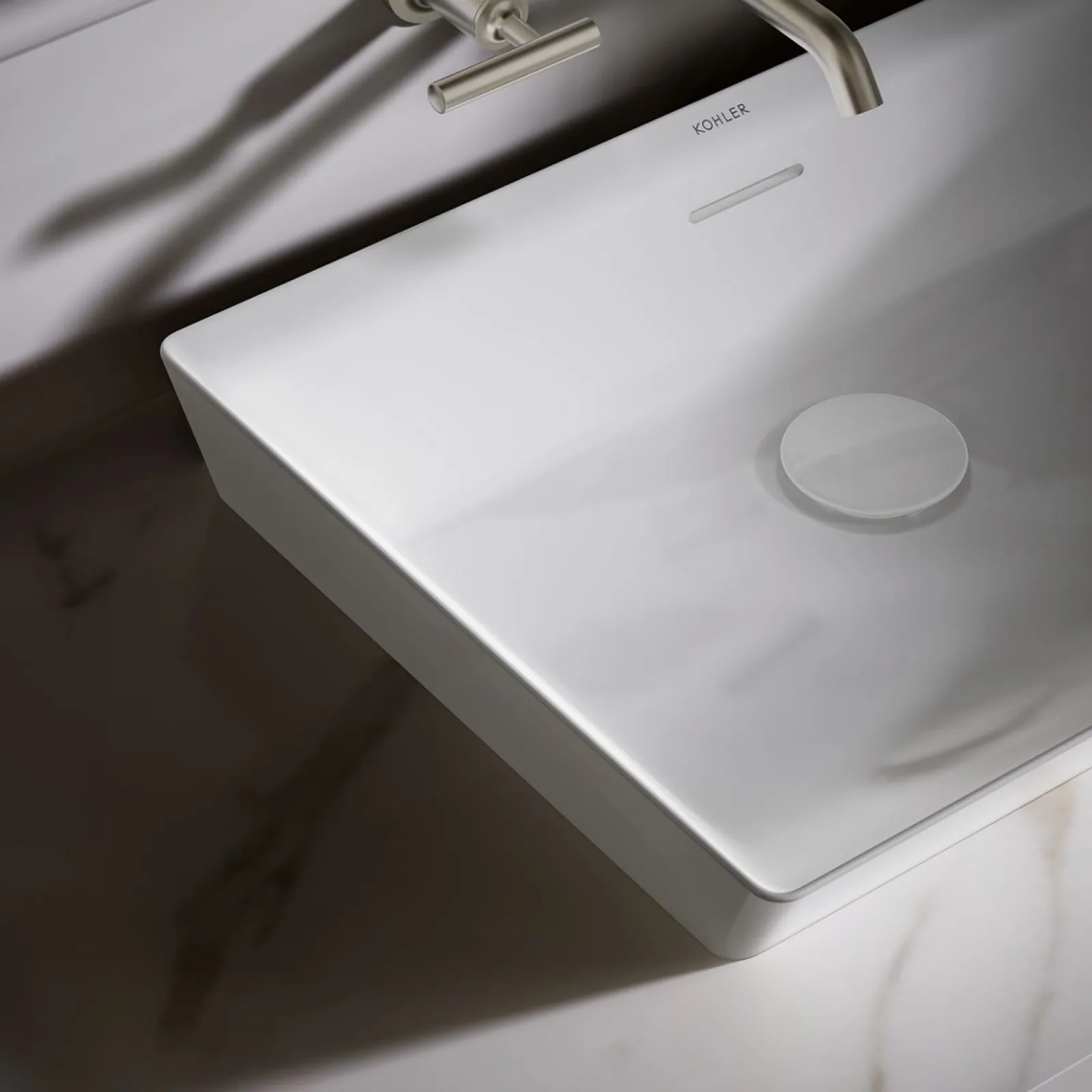 23" rectangular vessel bathroom sink^Kohler