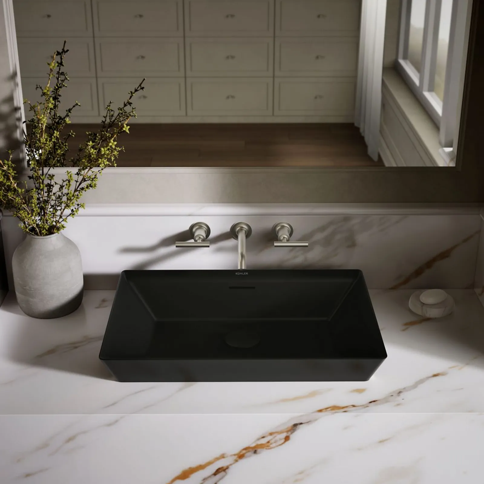 23" rectangular vessel bathroom sink^Kohler