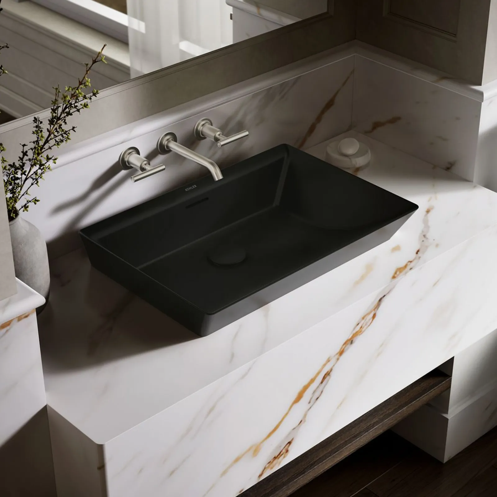 23" rectangular vessel bathroom sink^Kohler