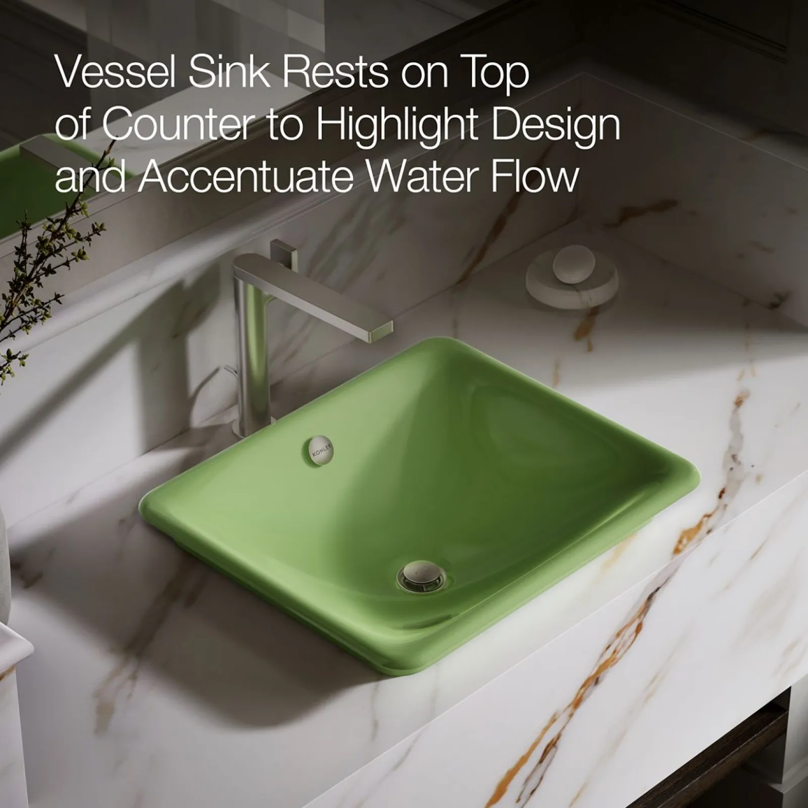 18-1/2" rectangular vessel bathroom sink^Kohler