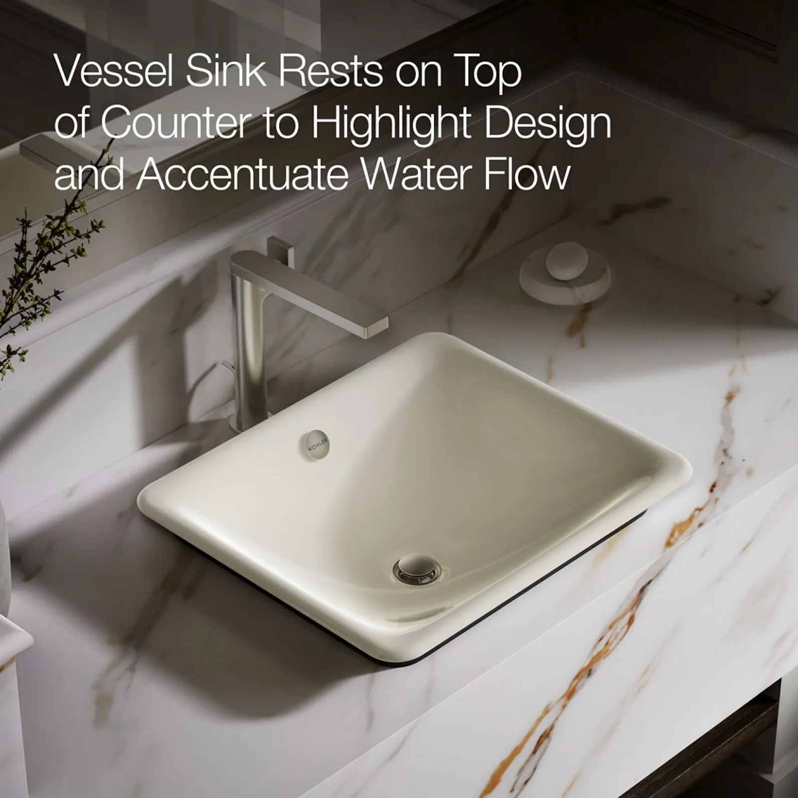 18-1/2" rectangular vessel bathroom sink^Kohler Outlet