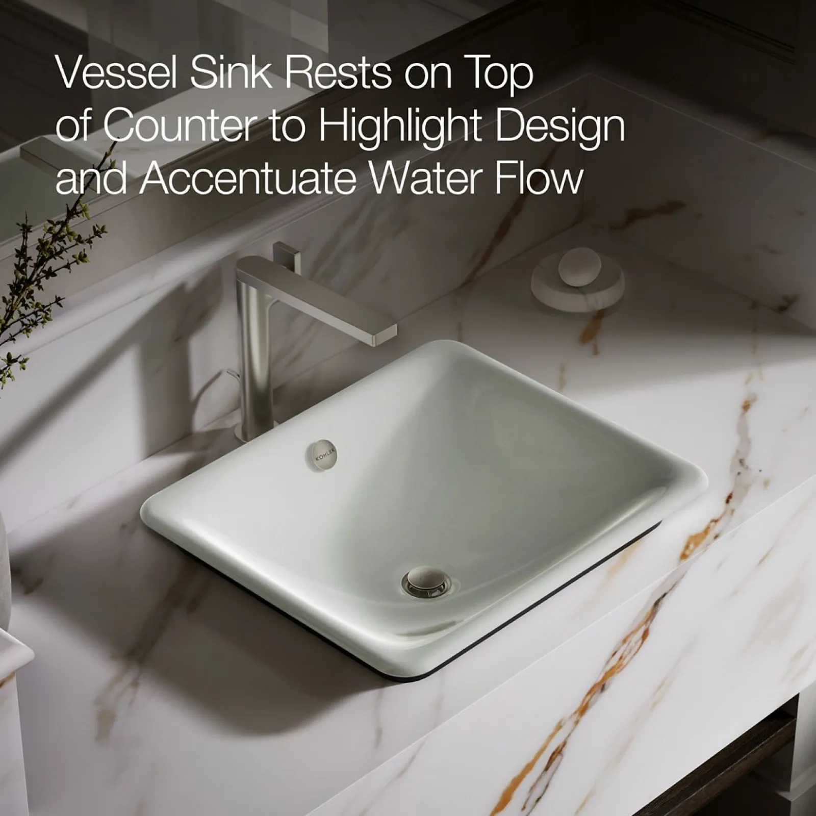 18-1/2" rectangular vessel bathroom sink^Kohler Outlet