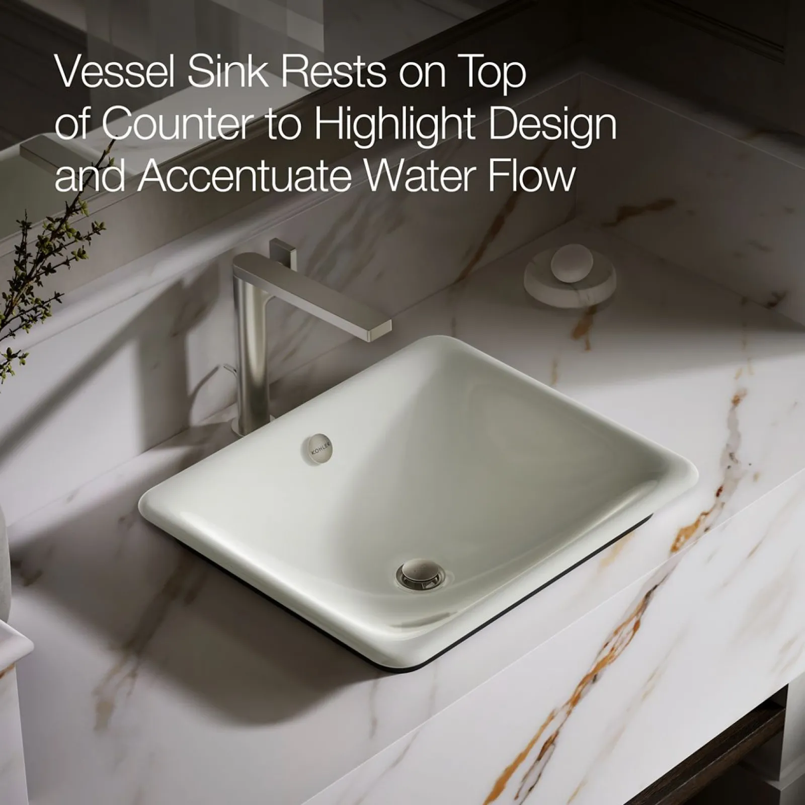 18-1/2" rectangular vessel bathroom sink^Kohler Outlet