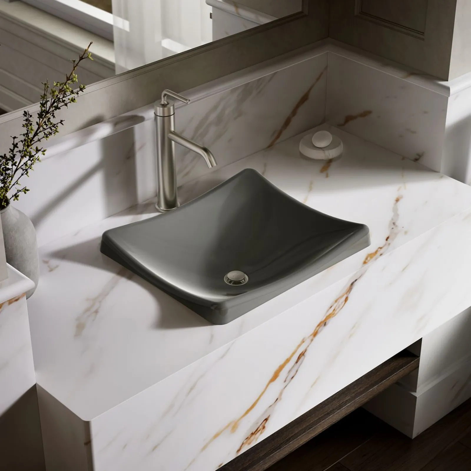 18-1/4" rectangular vessel bathroom sink, no overflow^Kohler Discount