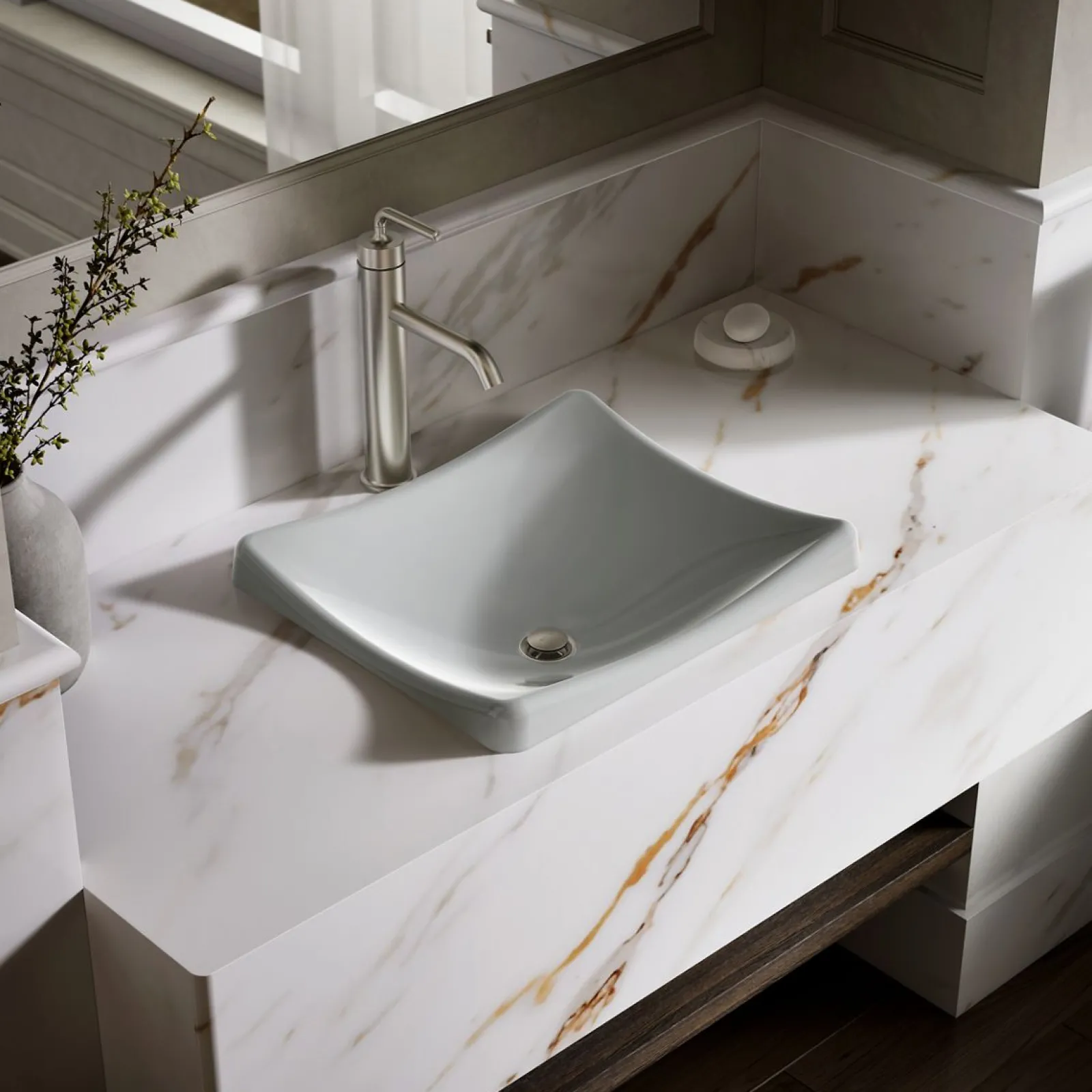 18-1/4" rectangular vessel bathroom sink, no overflow^Kohler Discount
