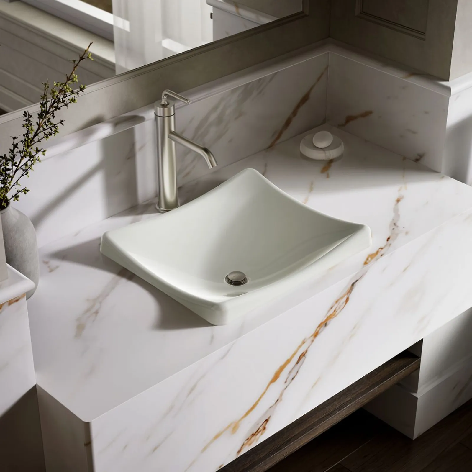 18-1/4" rectangular vessel bathroom sink, no overflow^Kohler Discount