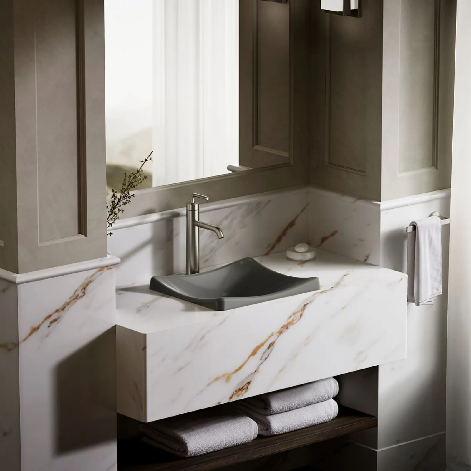 18-1/4" rectangular vessel bathroom sink, no overflow^Kohler Discount