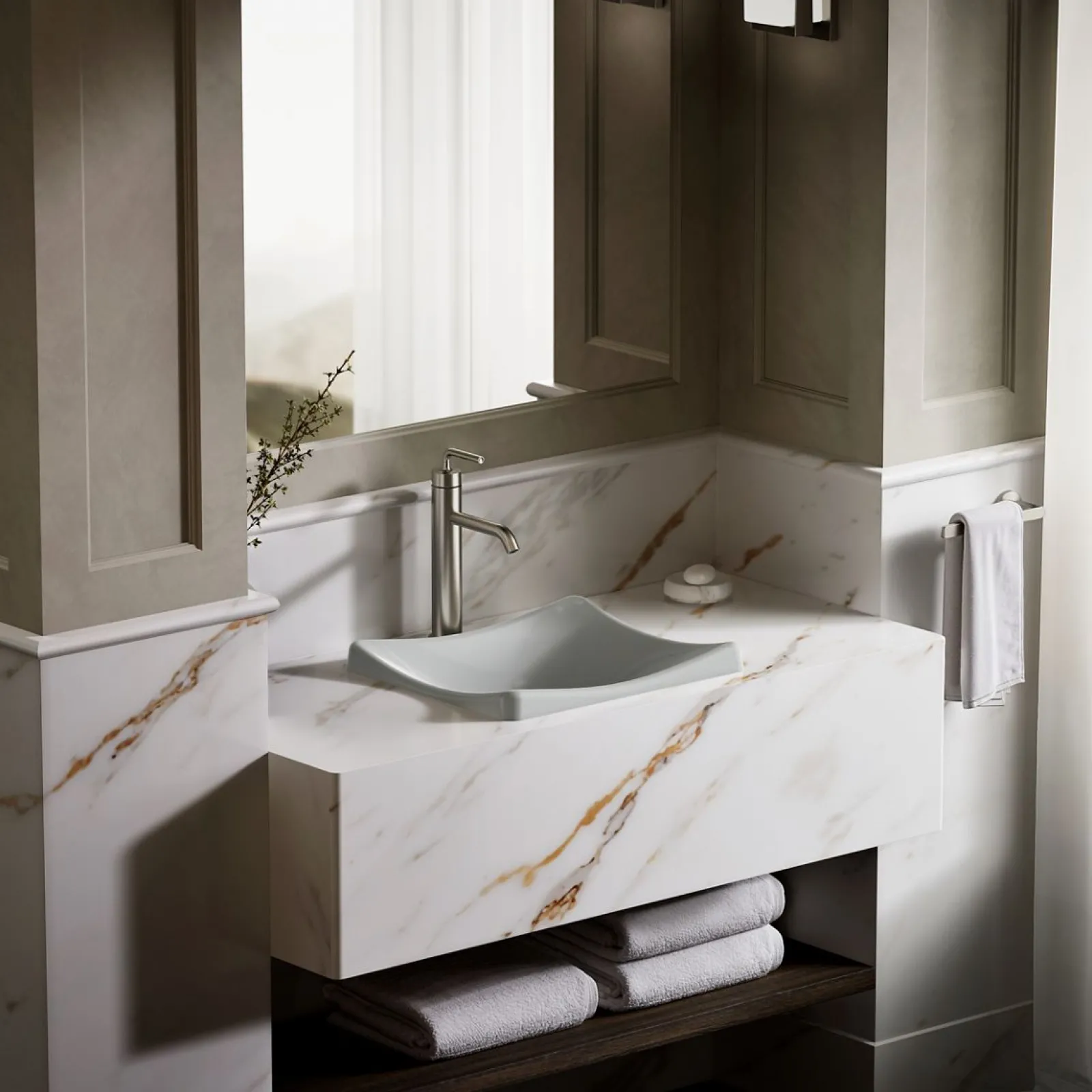 18-1/4" rectangular vessel bathroom sink, no overflow^Kohler Discount