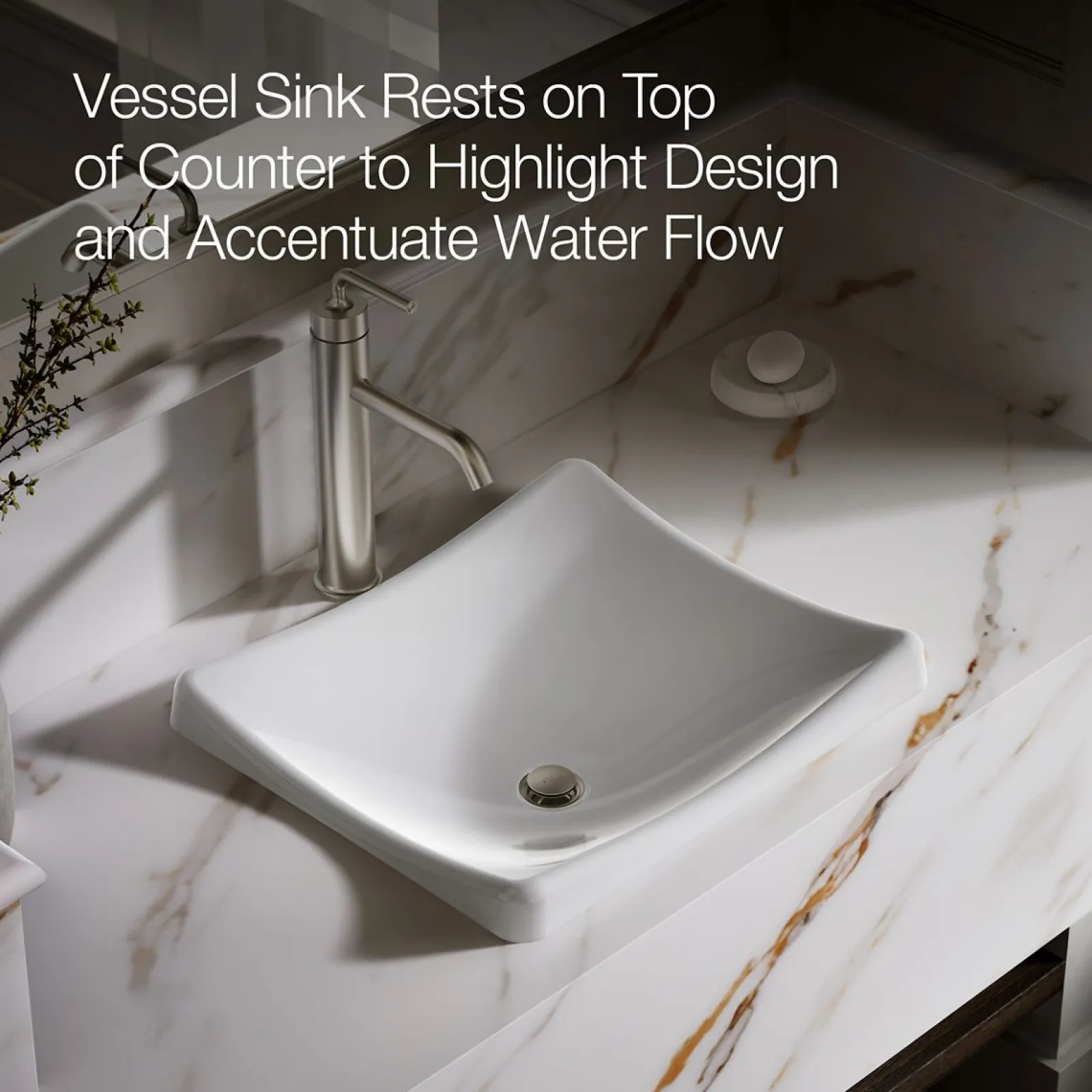 18-1/4" rectangular vessel bathroom sink, no overflow^Kohler Discount