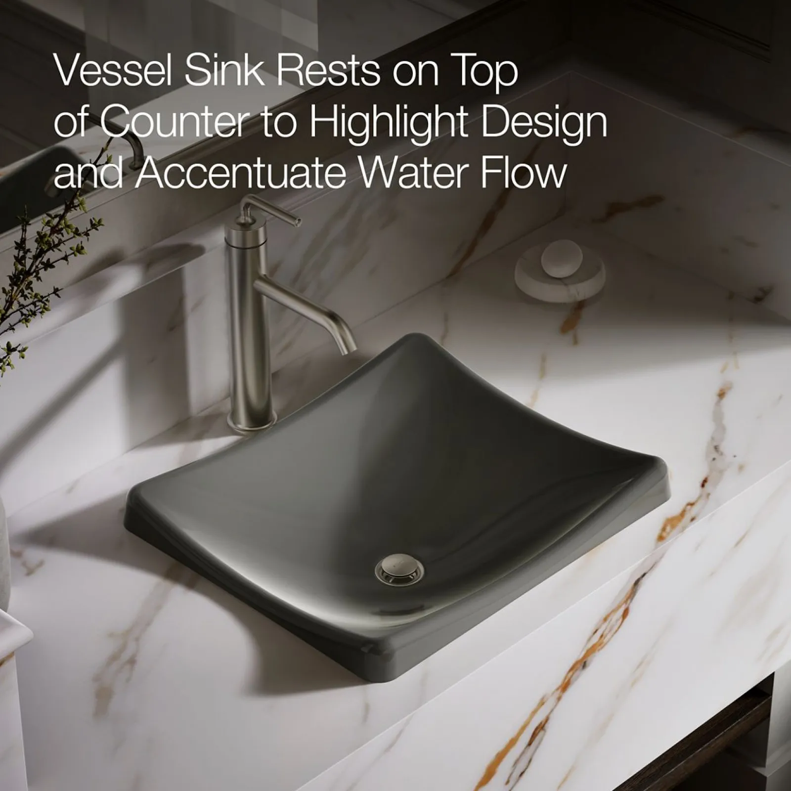 18-1/4" rectangular vessel bathroom sink, no overflow^Kohler Discount