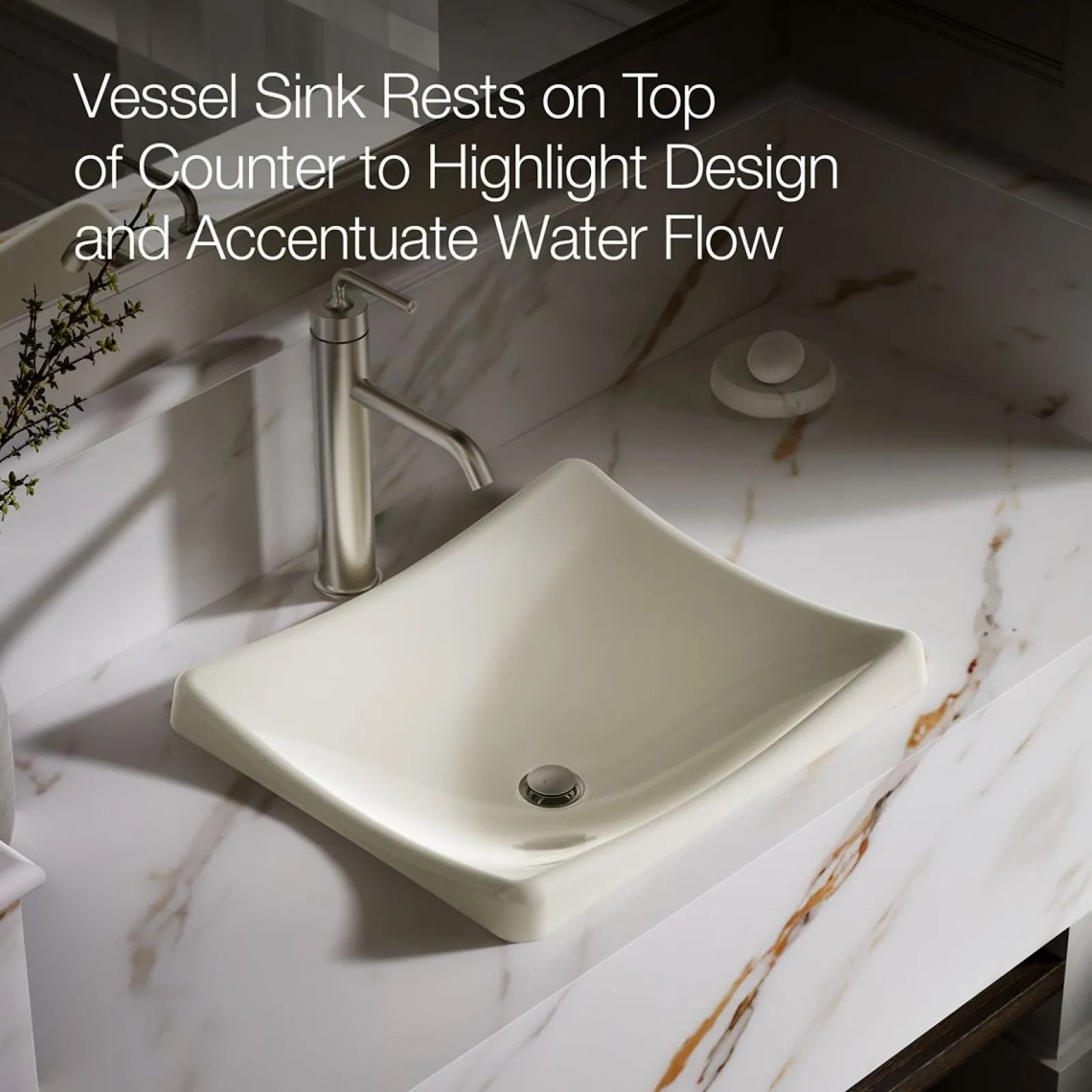 18-1/4" rectangular vessel bathroom sink, no overflow^Kohler Discount