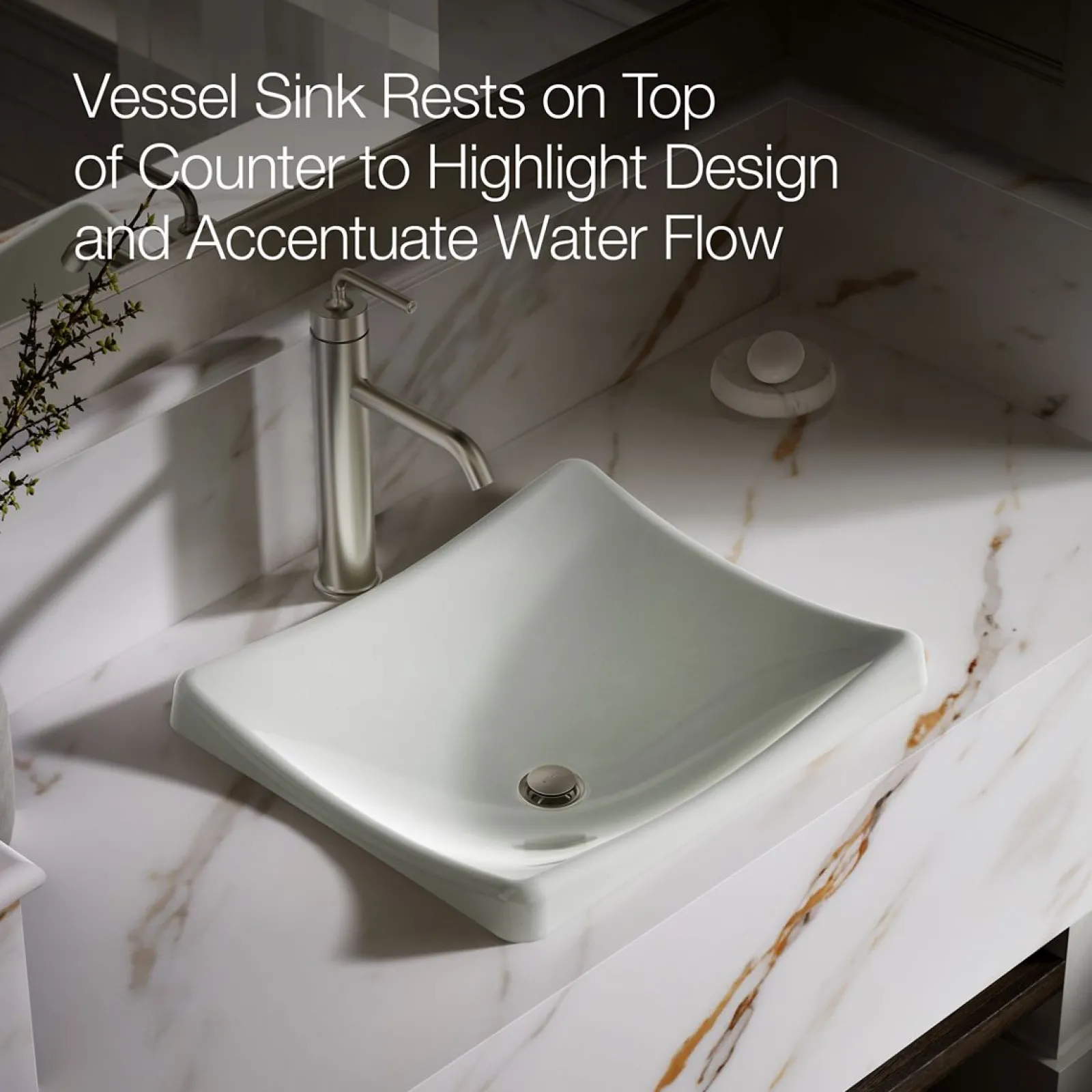 18-1/4" rectangular vessel bathroom sink, no overflow^Kohler Discount