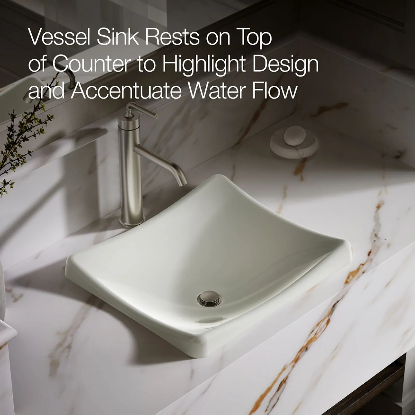 18-1/4" rectangular vessel bathroom sink, no overflow^Kohler Discount
