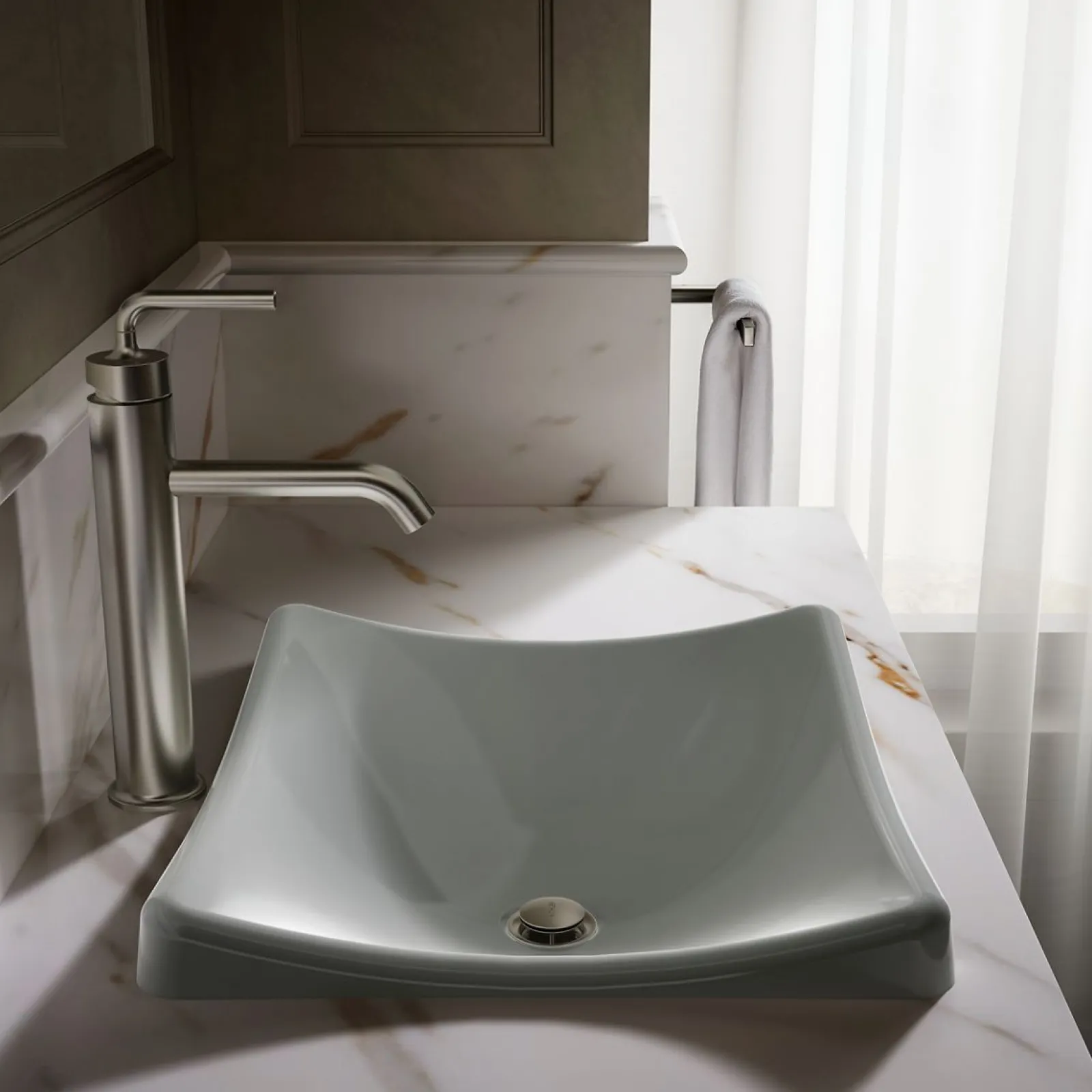 18-1/4" rectangular vessel bathroom sink, no overflow^Kohler Discount