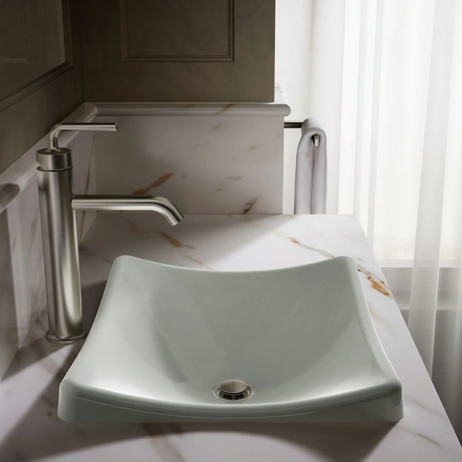 18-1/4" rectangular vessel bathroom sink, no overflow^Kohler Discount