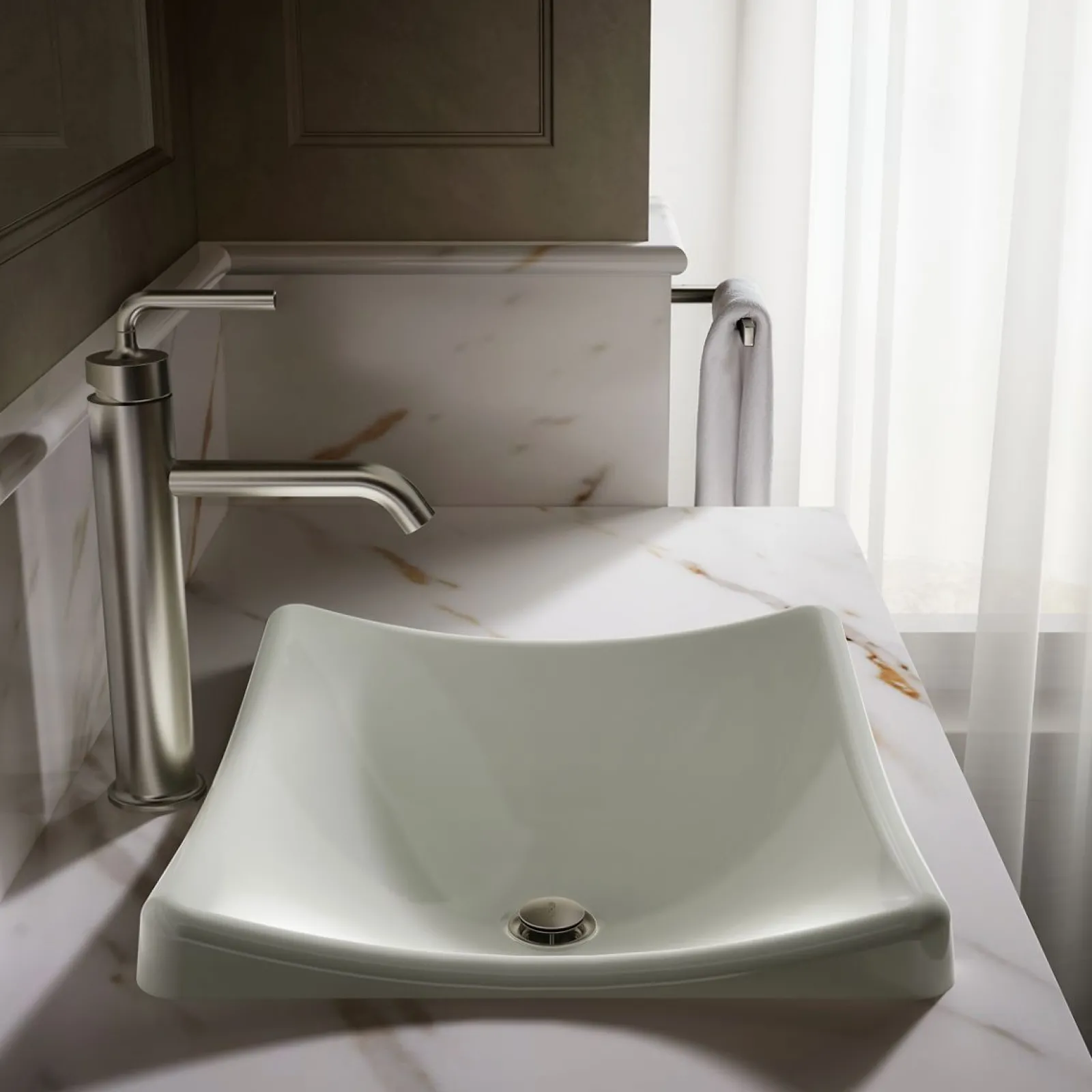 18-1/4" rectangular vessel bathroom sink, no overflow^Kohler Discount
