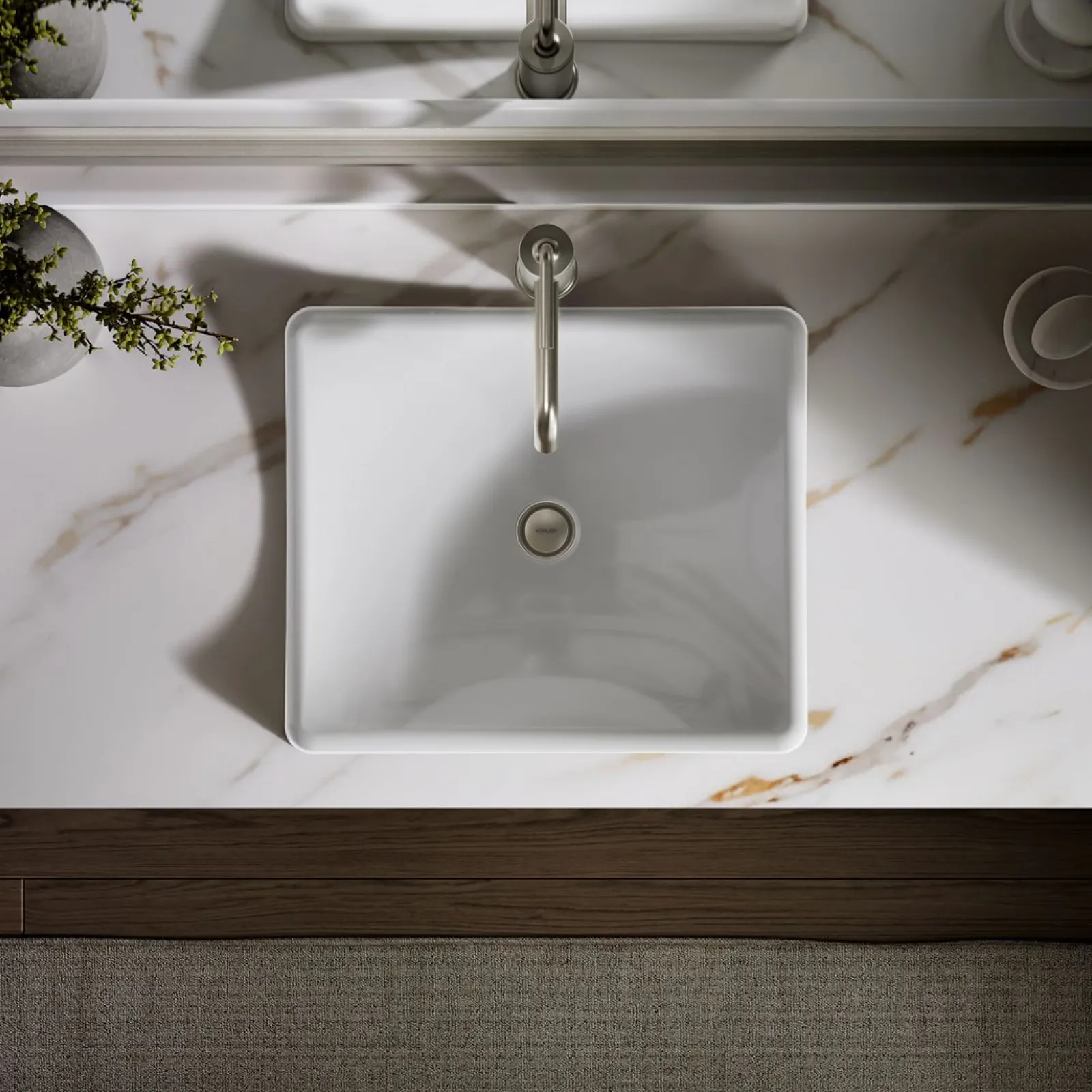 18-1/4" rectangular vessel bathroom sink, no overflow^Kohler Discount