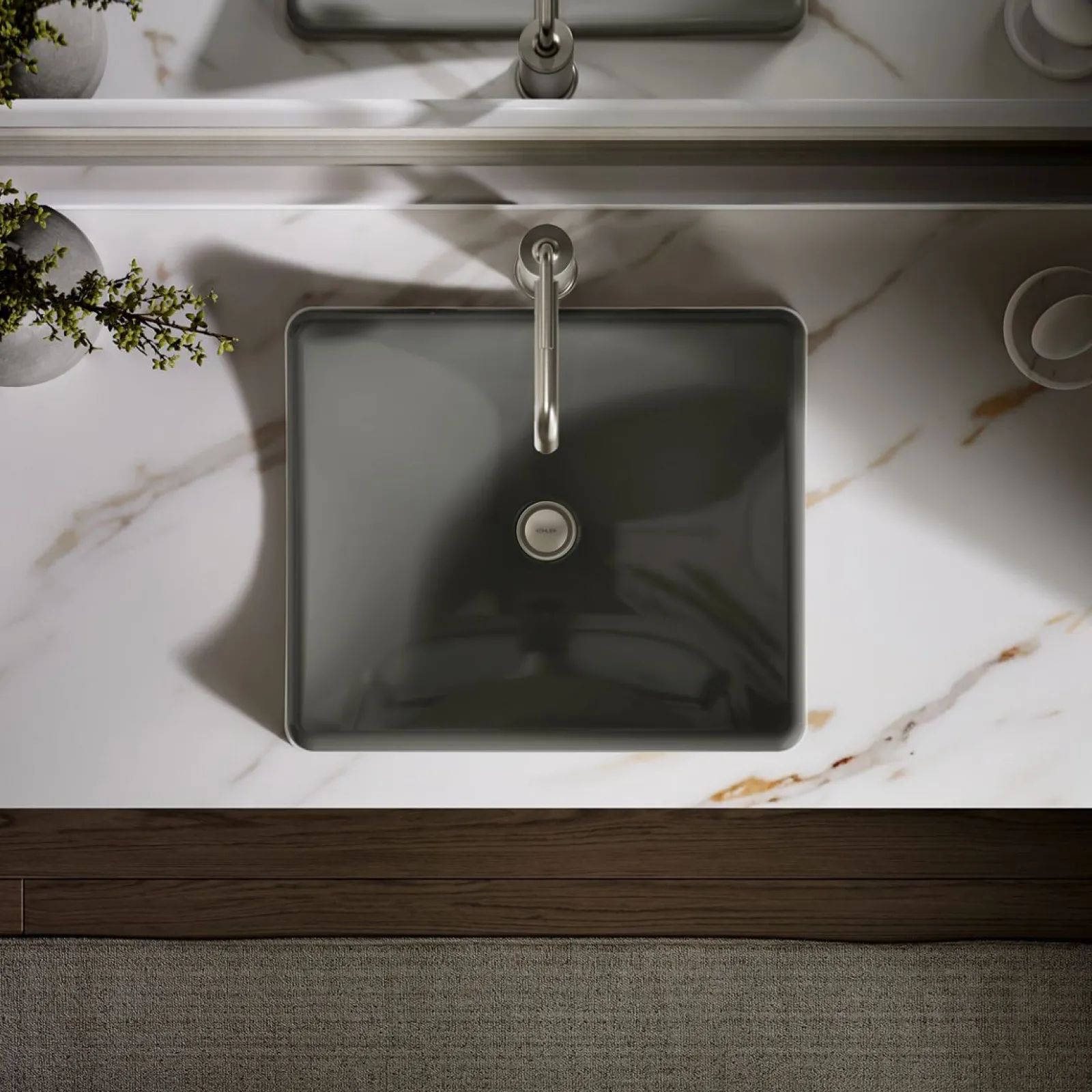 18-1/4" rectangular vessel bathroom sink, no overflow^Kohler Discount