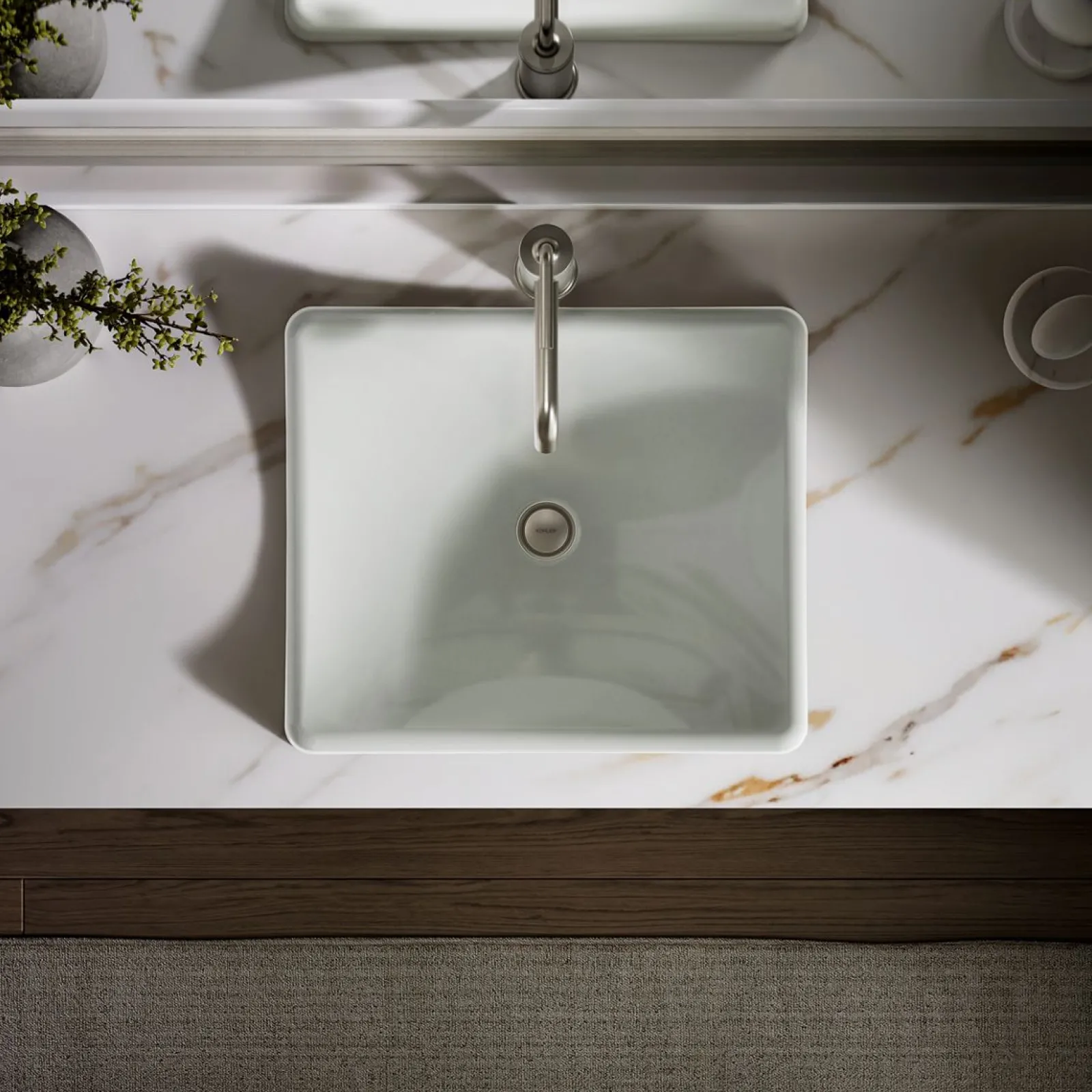 18-1/4" rectangular vessel bathroom sink, no overflow^Kohler Discount