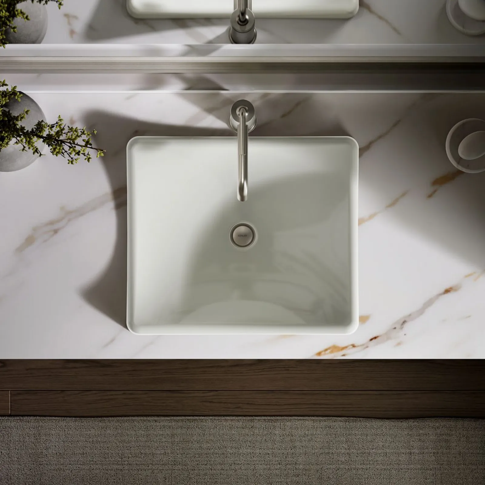 18-1/4" rectangular vessel bathroom sink, no overflow^Kohler Discount