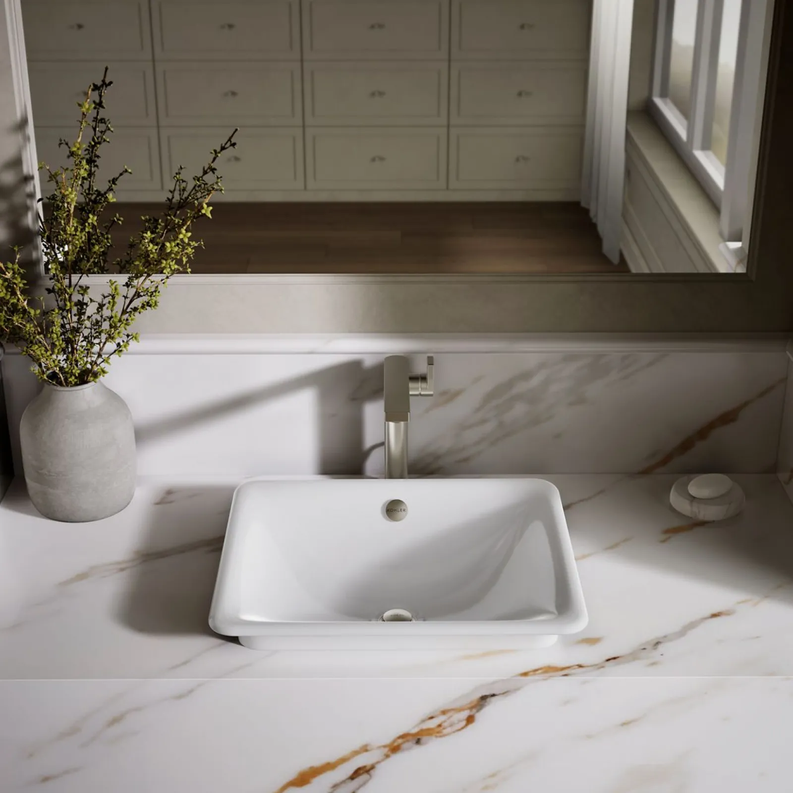 18-1/2" rectangular vessel bathroom sink^Kohler Online