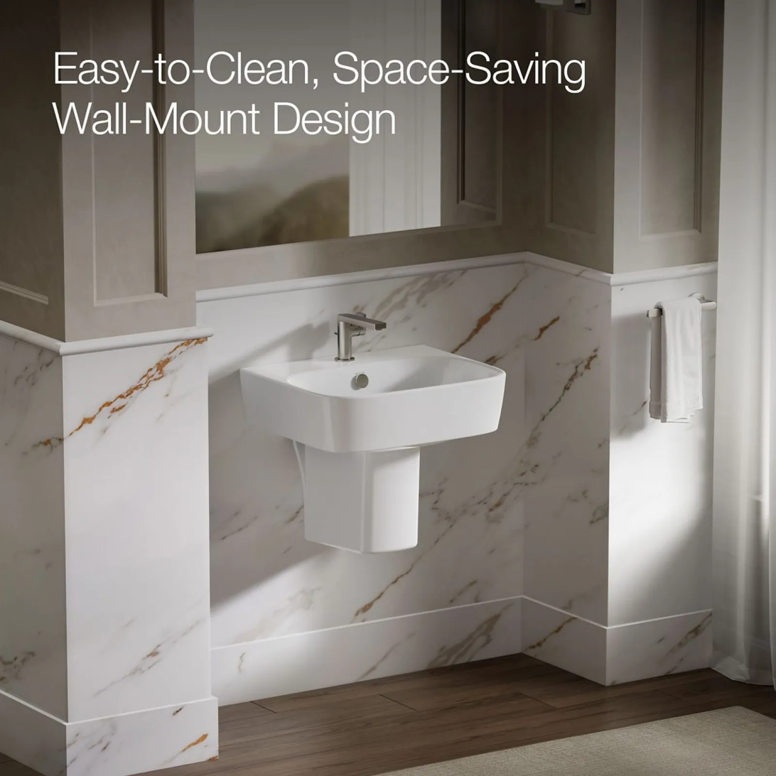 21-3/4" rectangular wall-mount bathroom sink^Kohler Outlet