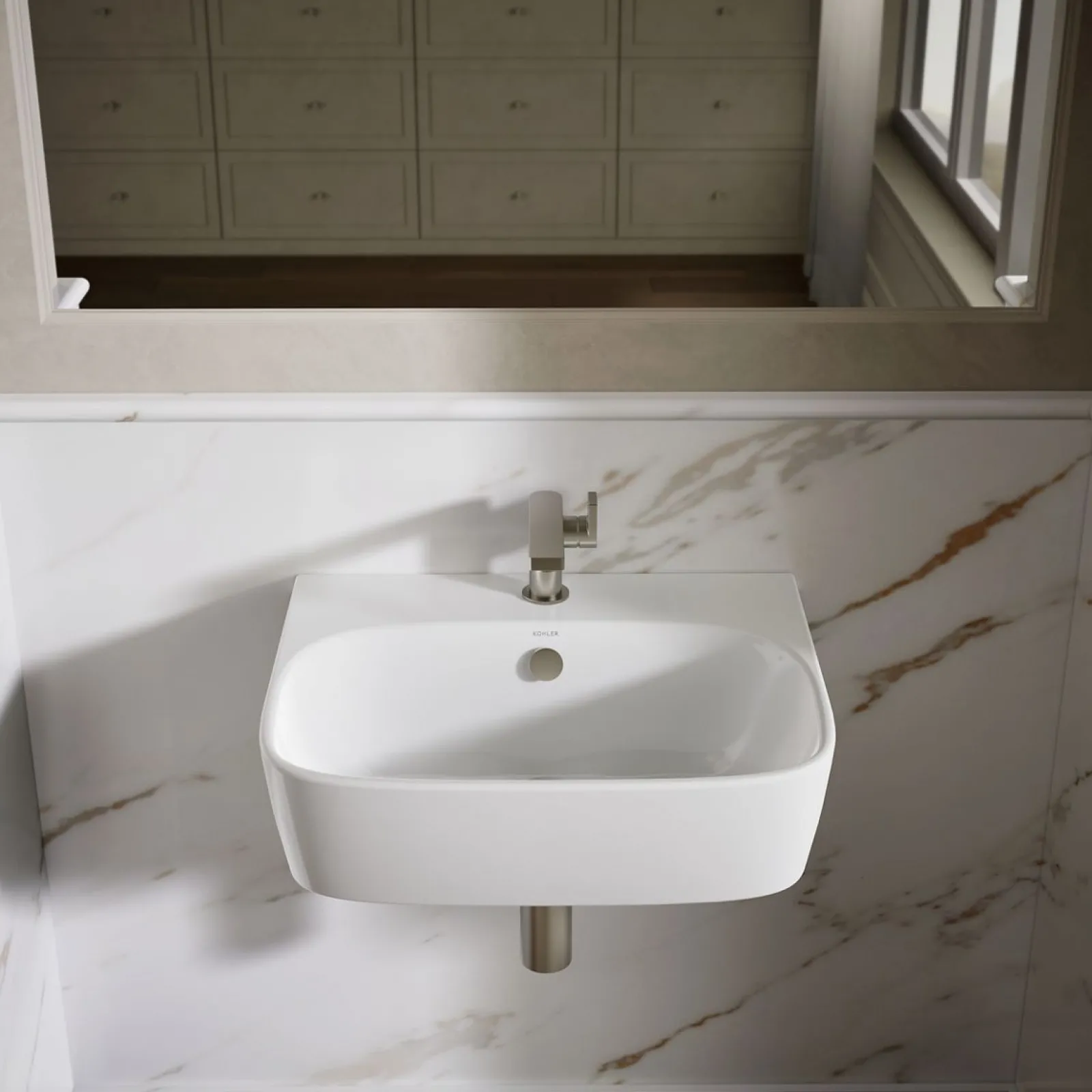 21-3/4" rectangular wall-mount bathroom sink^Kohler Discount