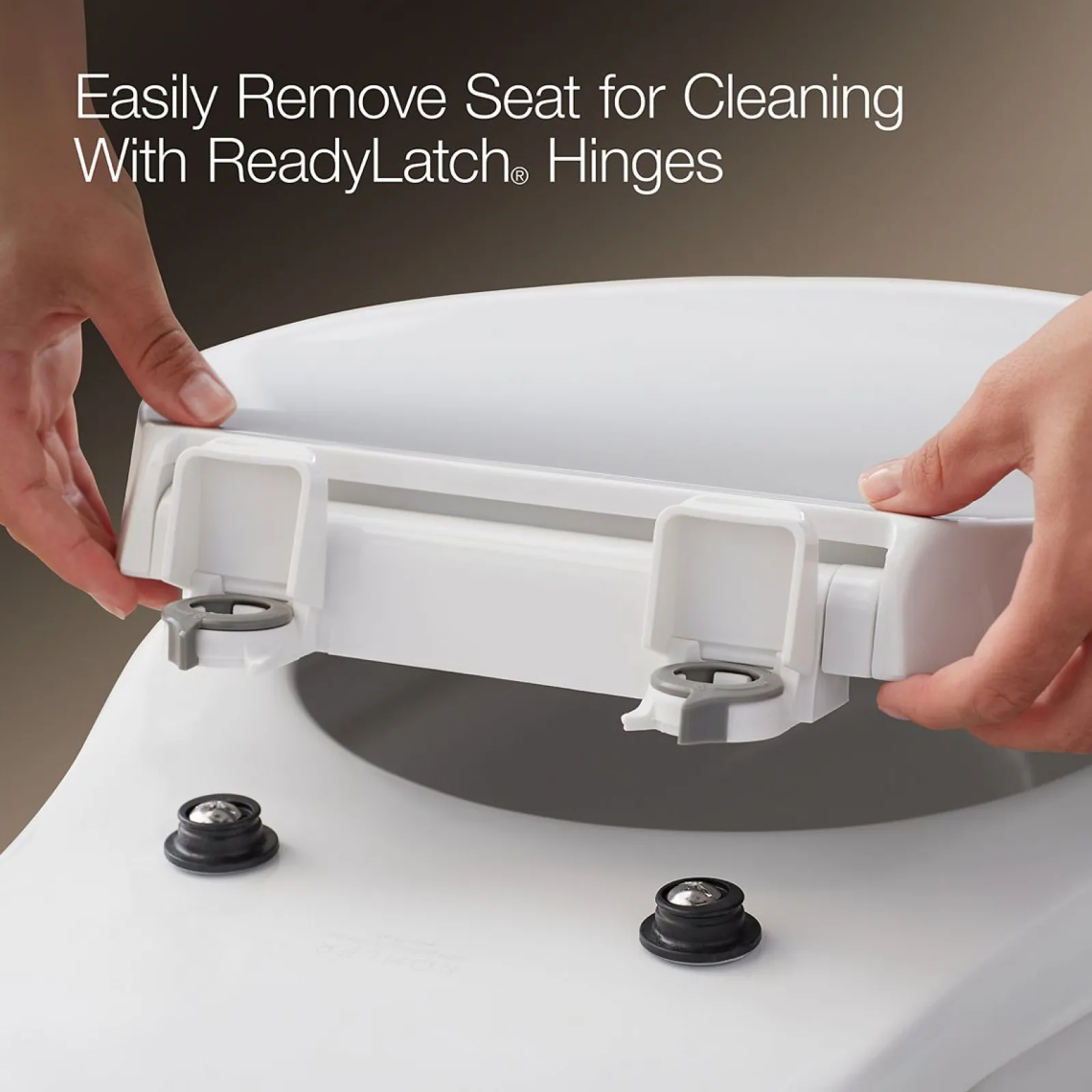 Recycled ReadyLatch® Quiet-Close™ round-front toilet seat^Kohler Sale