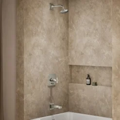 Rite-Temp® bath and shower trim kit with push-button diverter and cross handle, without showerhead^Kohler Sale
