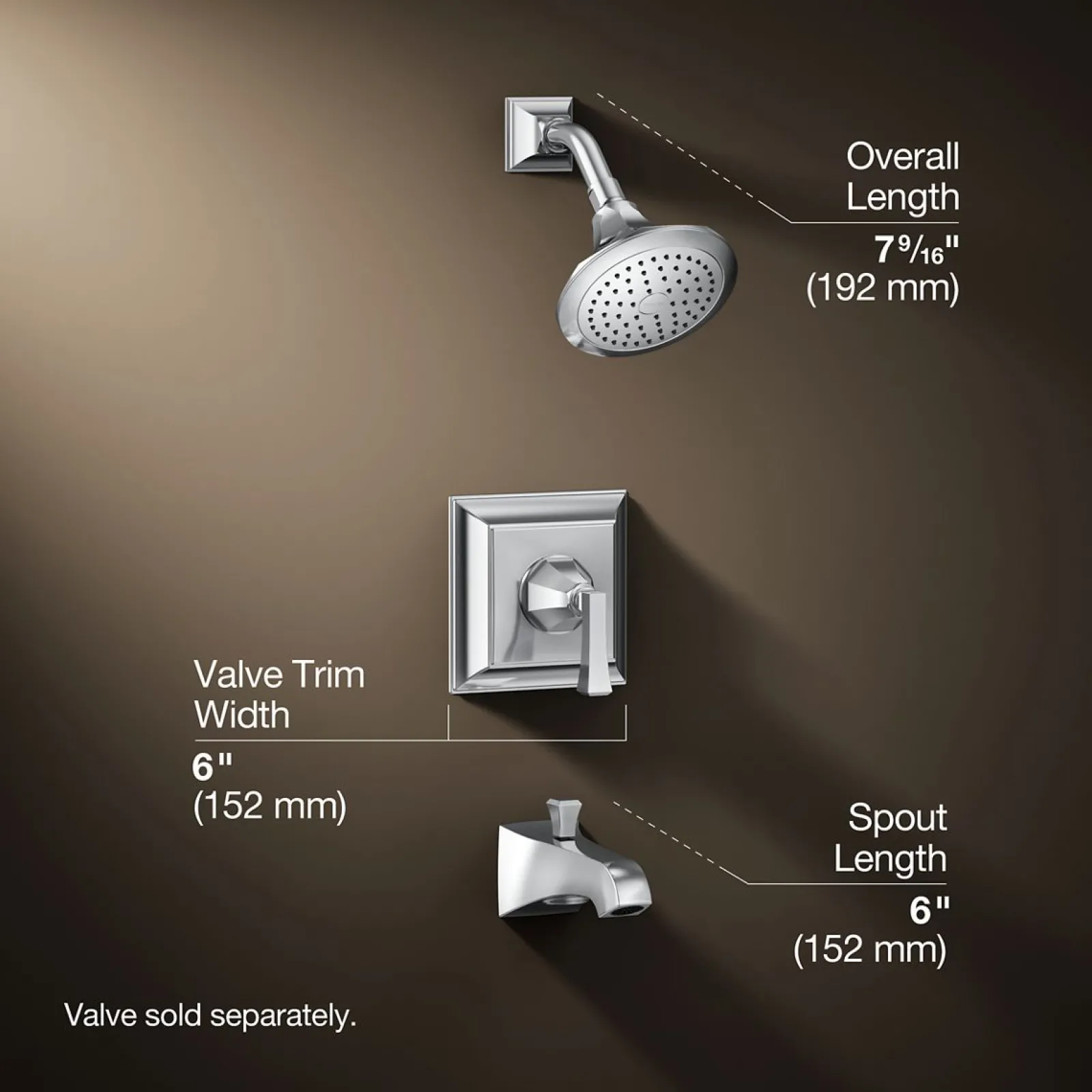 Rite-Temp® bath and shower trim kit, 2.5 gpm^Kohler Hot