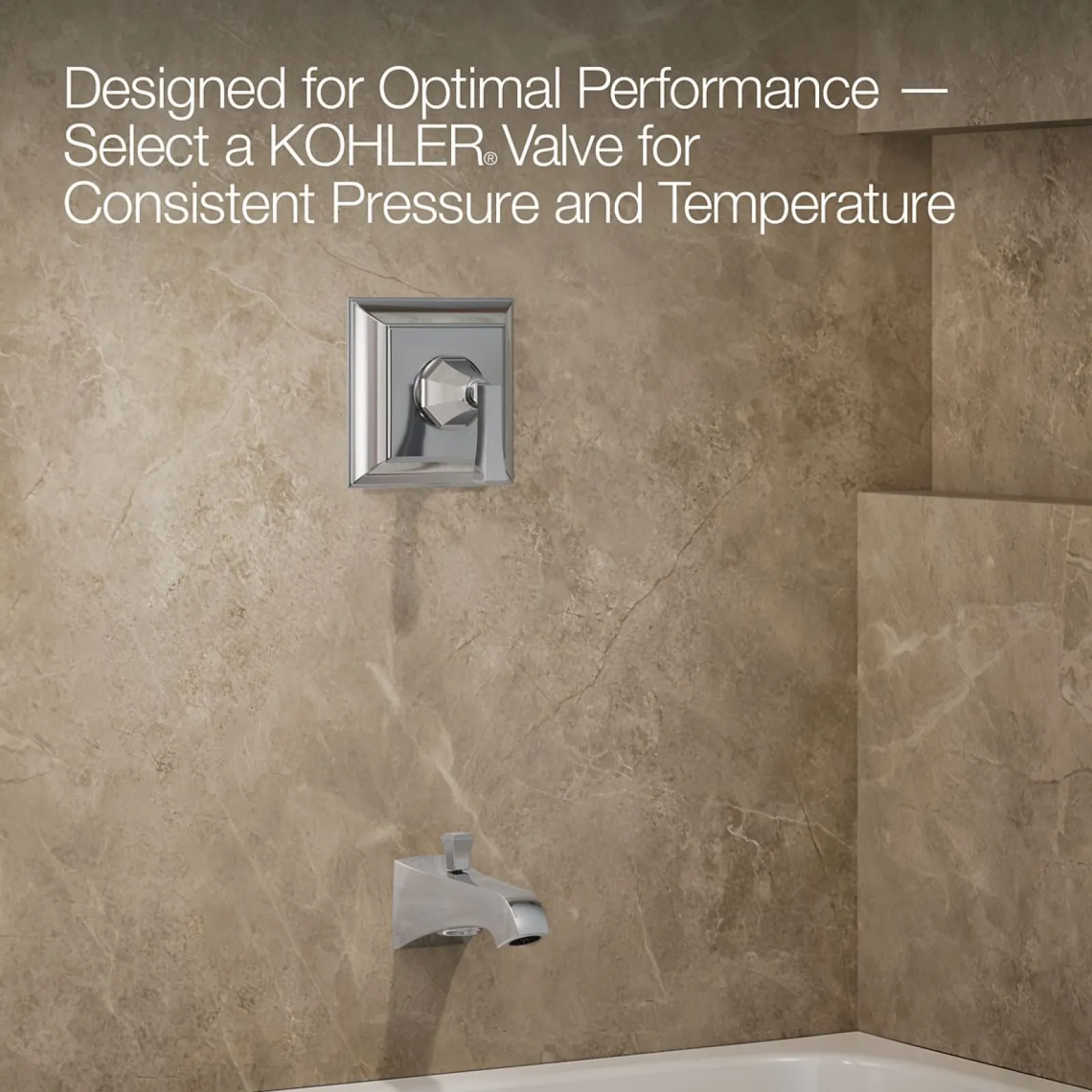 Rite-Temp® bath and shower trim kit, 2.5 gpm^Kohler Hot