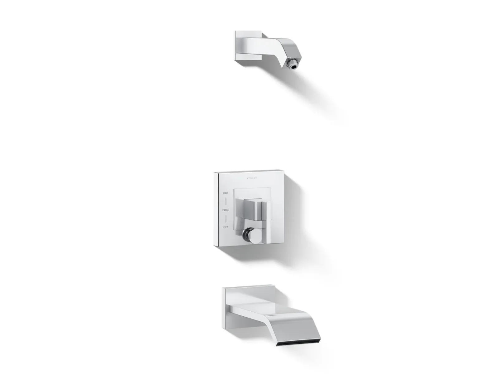 Rite-Temp® bath and shower trim kit with push-button diverter, without showerhead^Kohler Outlet