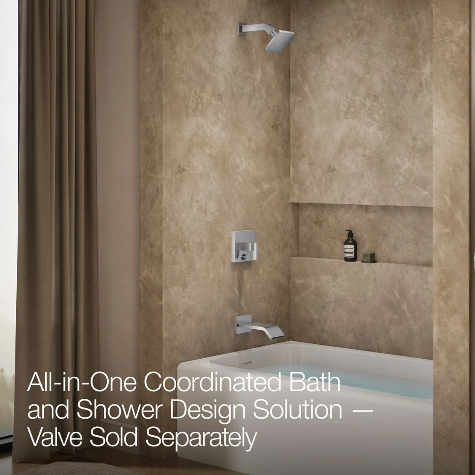 Rite-Temp® bath and shower trim kit with push-button diverter, without showerhead^Kohler Outlet
