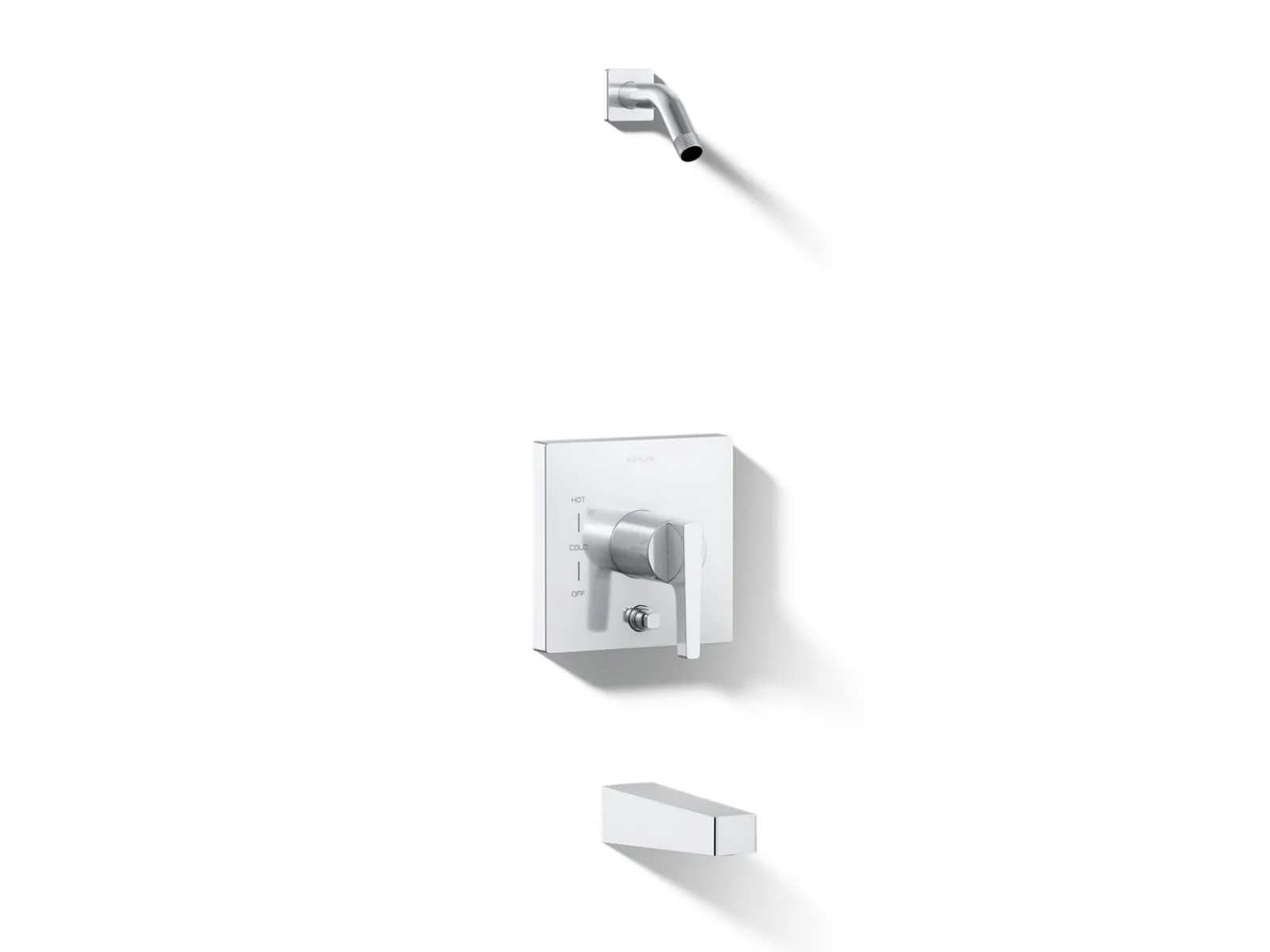 Rite-Temp® bath and shower trim kit with push-button diverter, without showerhead^Kohler New