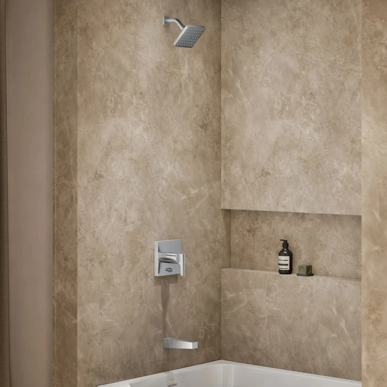 Rite-Temp® bath and shower trim kit with push-button diverter, without showerhead^Kohler New