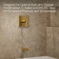 Rite-Temp® bath and shower trim kit with push-button diverter, without showerhead^Kohler New